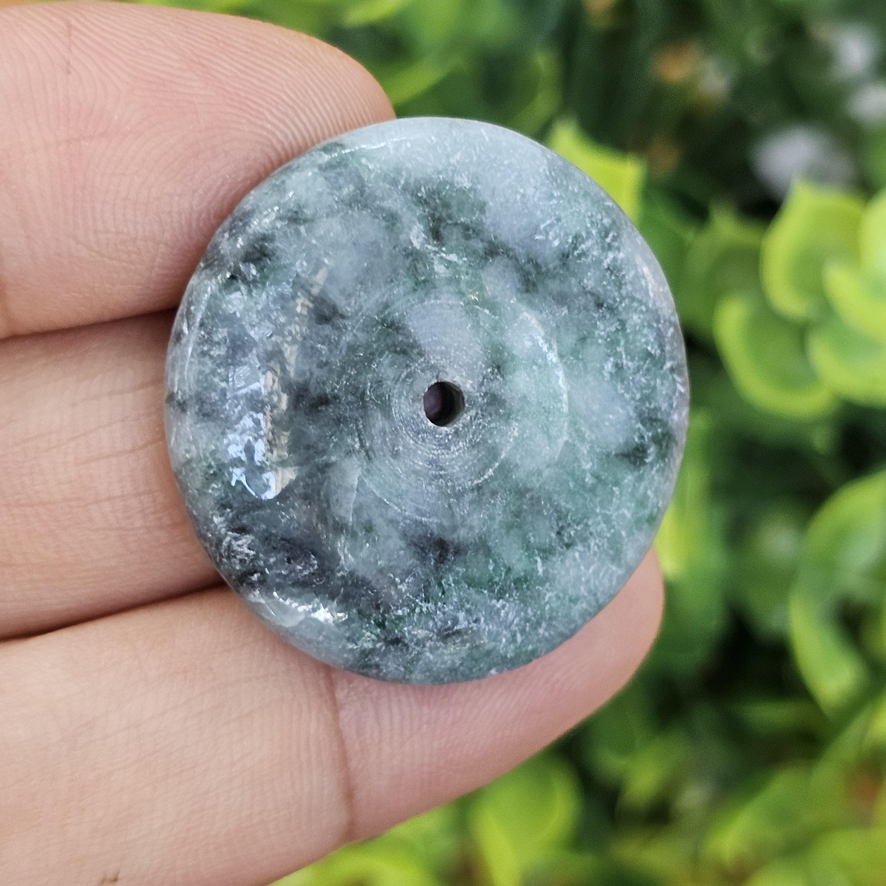 หยก พม่า แท้ Jade จี้โดนัทหยก (Bi-dise jadeite) พม่า (Myanmar) 60.20 กะรัต (Cts.)