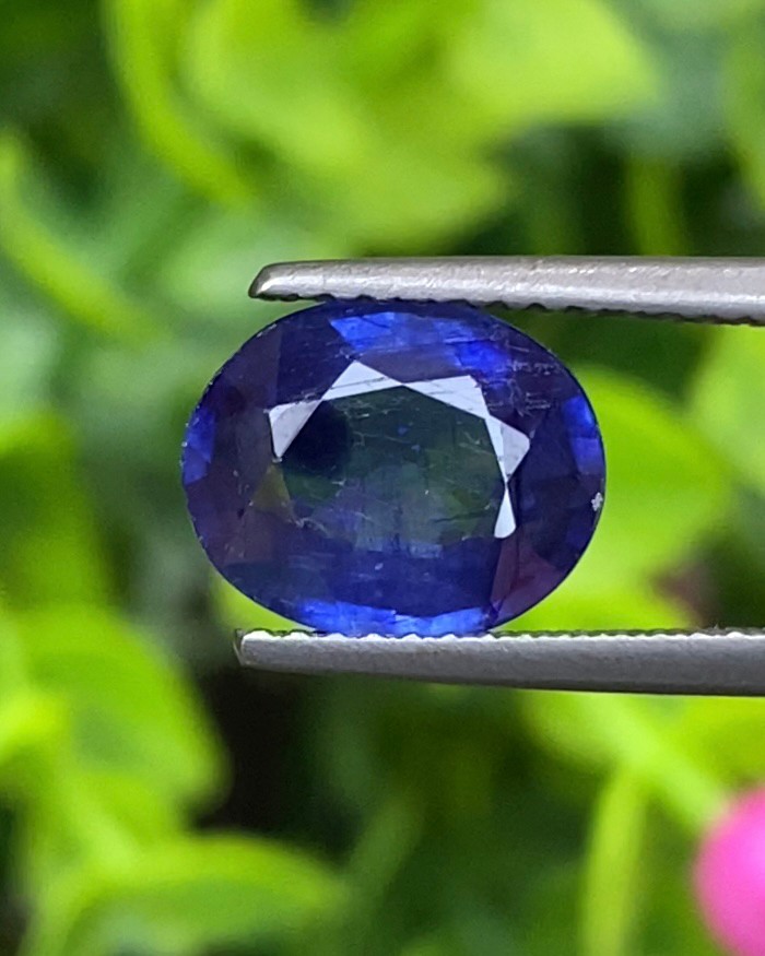 ไพลิน (Blue Sapphire) 2.84 กะรัต (Cts.) พลอยแท้ อัญมณีมงคลประจําวันเกิด เครื่องประดับพลอย