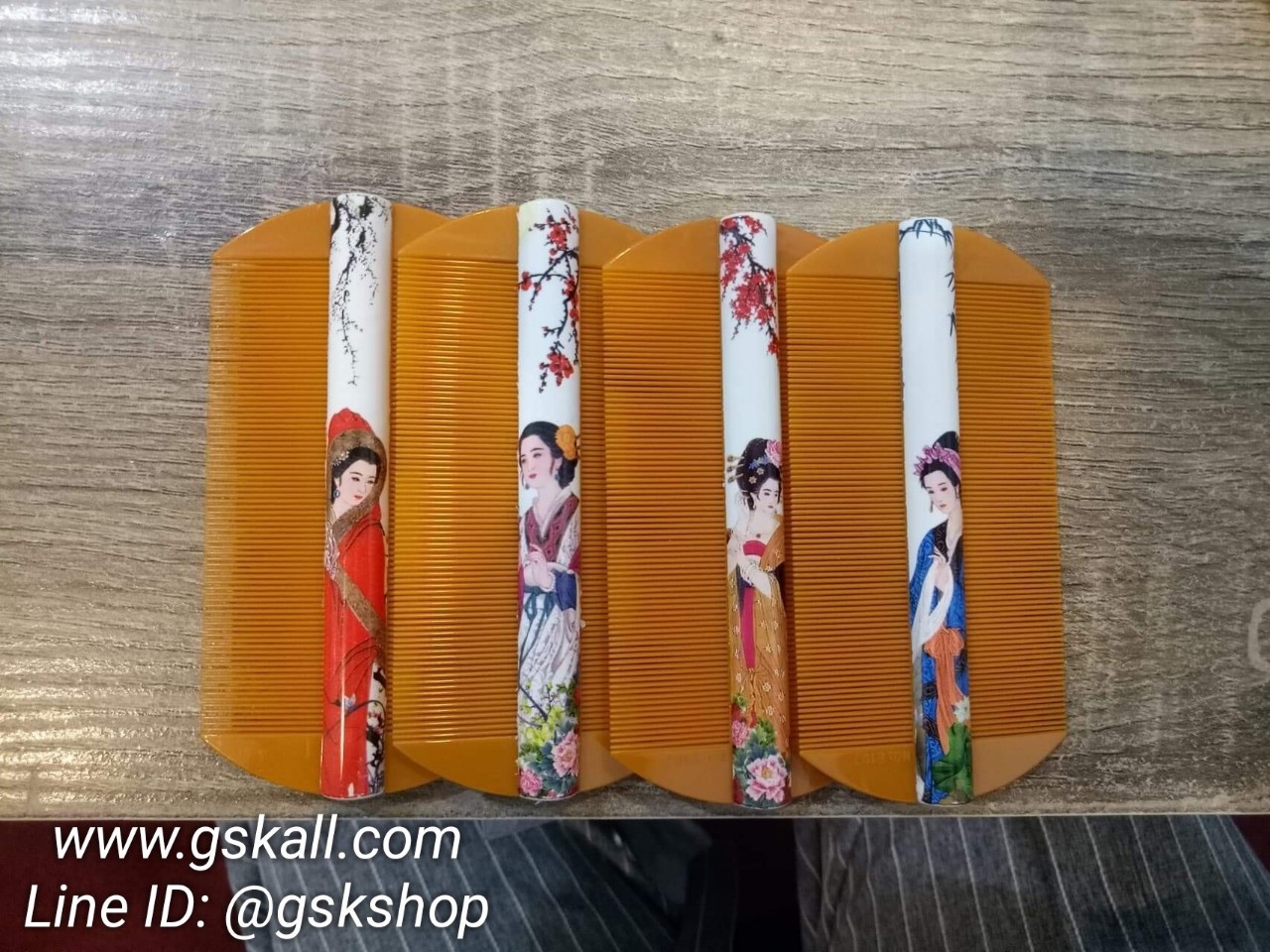 หวีเสนียดลายญี่ปุ่น