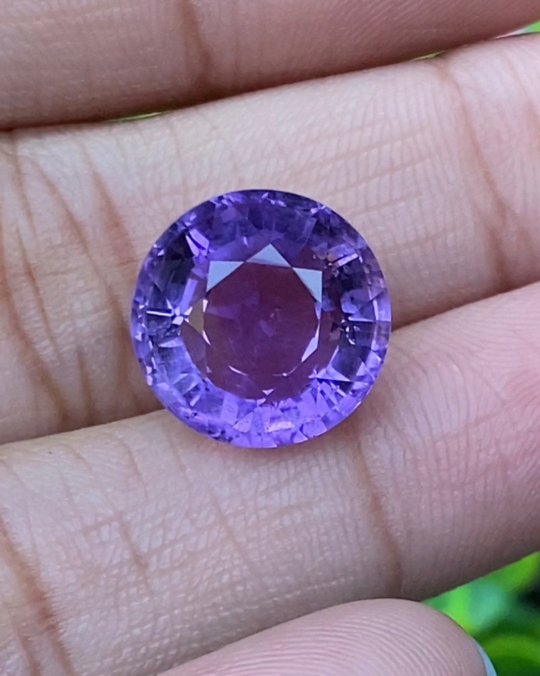 พลอย อเมทิส Amethyst 9.88 กะรัต (Cts.) พลอยแท้ อัญมณีมงคลประจําวันเกิด เครื่องประดับพลอย