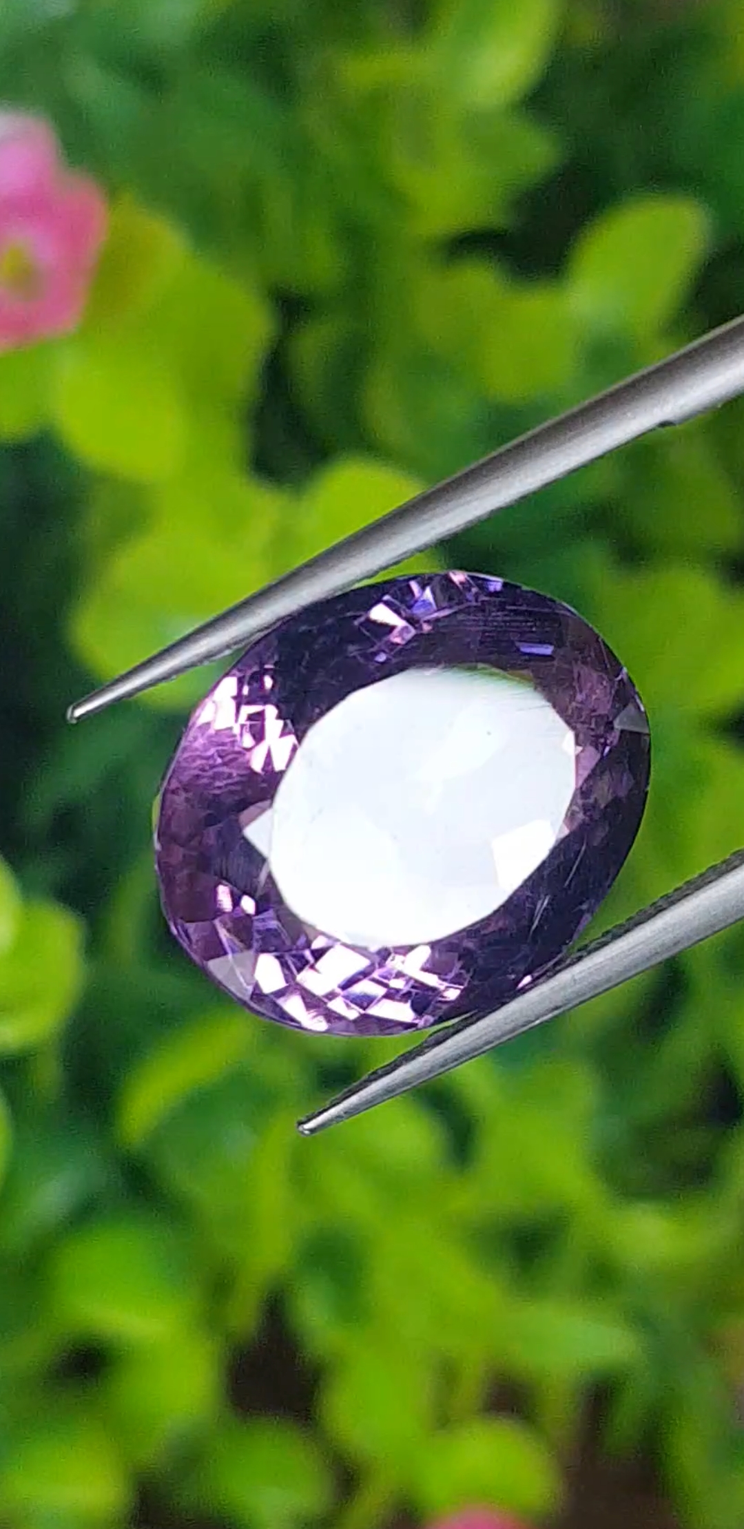 พลอย อเมทิส Amethyst 12.36 กะรัต (Cts.) พลอยแท้ อัญมณีมงคลประจําวันเกิด เครื่องประดับพลอย