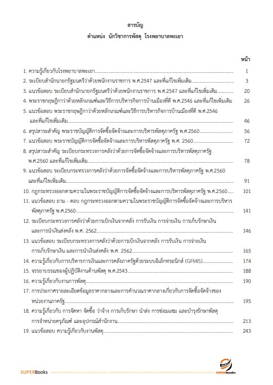 แนวข้อสอบ นักวิชาการพัสดุ โรงพยาบาลพะเยา