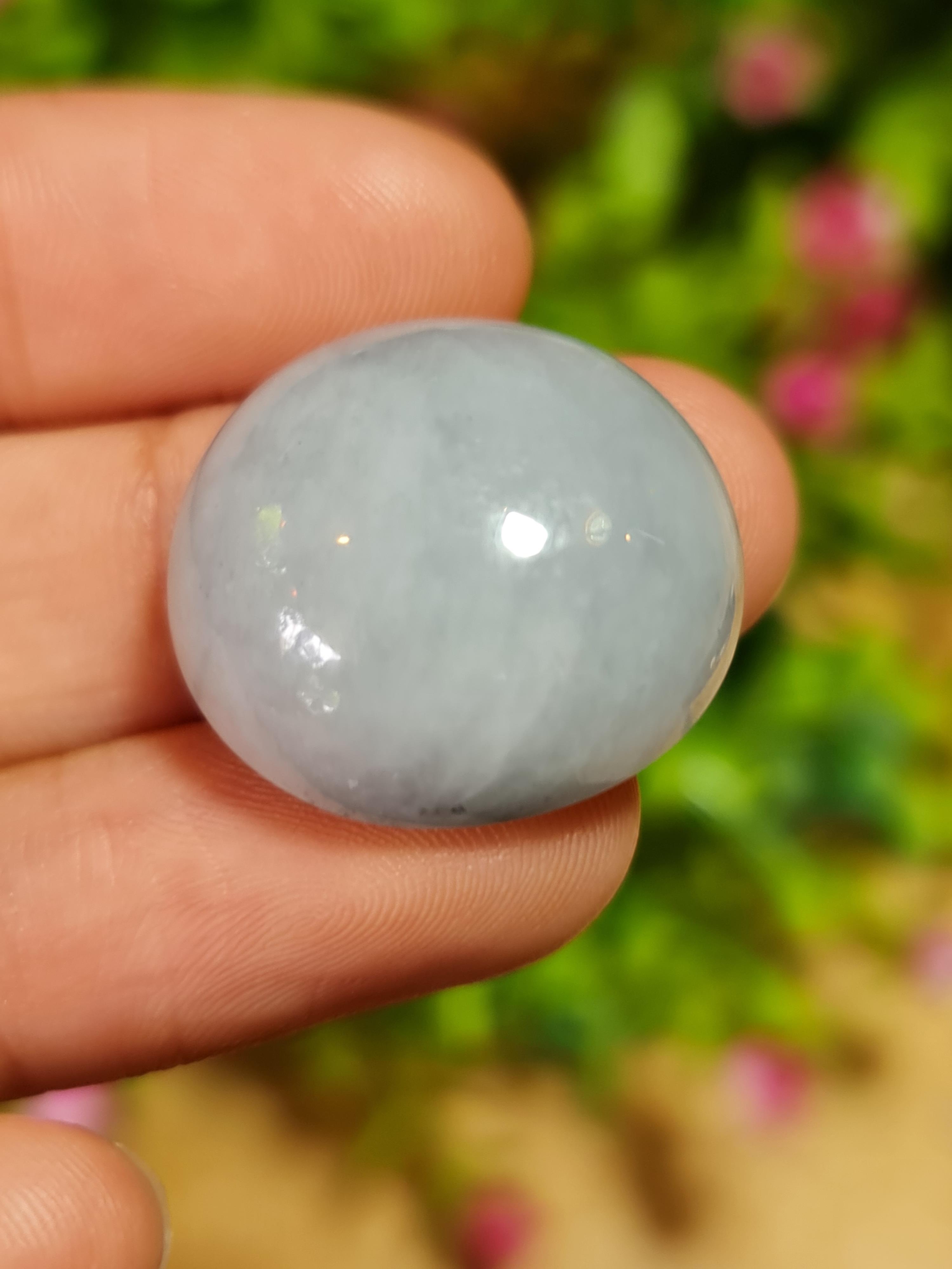 หยกพม่าเจียรนัย (Burmese jade ) 50.00 กะรัต หยกแท้ อัญมณีมงคลประจําวันเกิด เครื่องประดับหยก