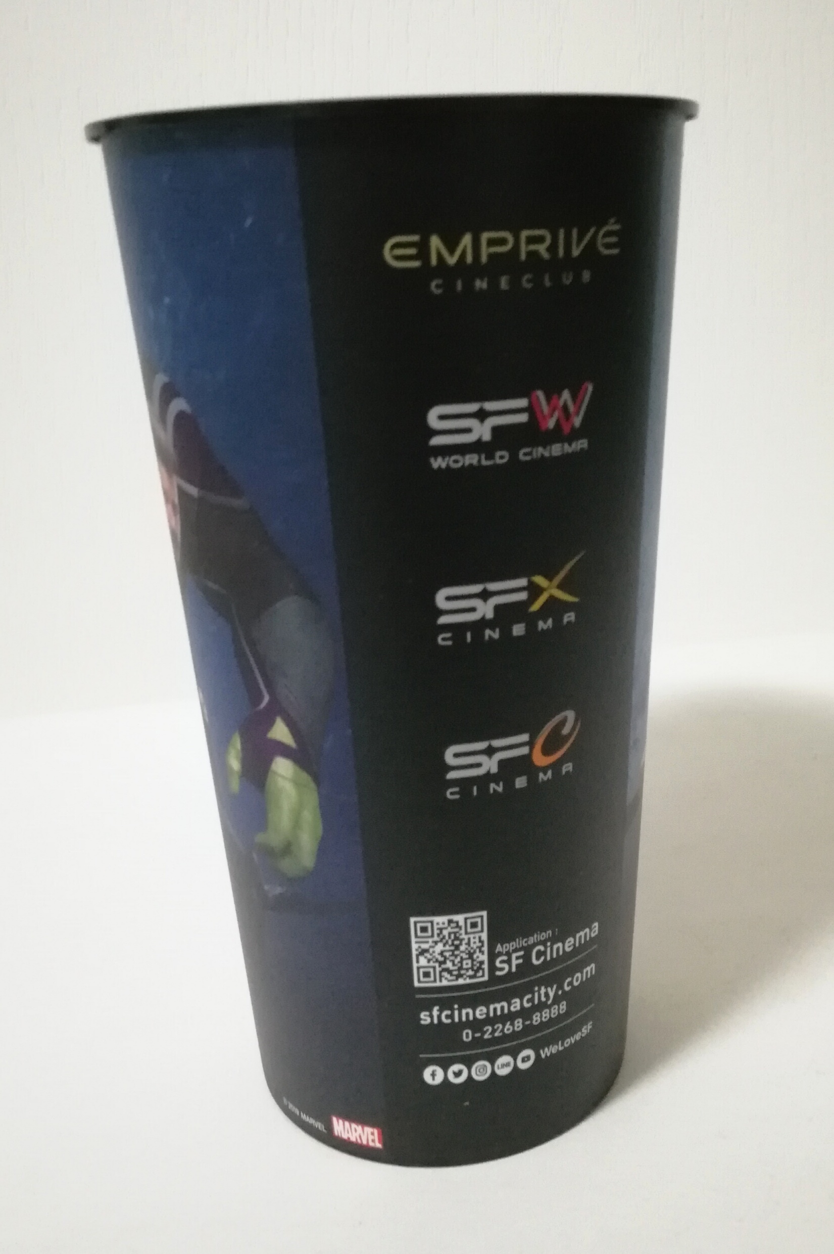 แก้วน้ำโรงหนัง ลาย มาร์เวล "Avenger End Game", Movie glass bottle, Marvel 'Avengers "End Game" printed on