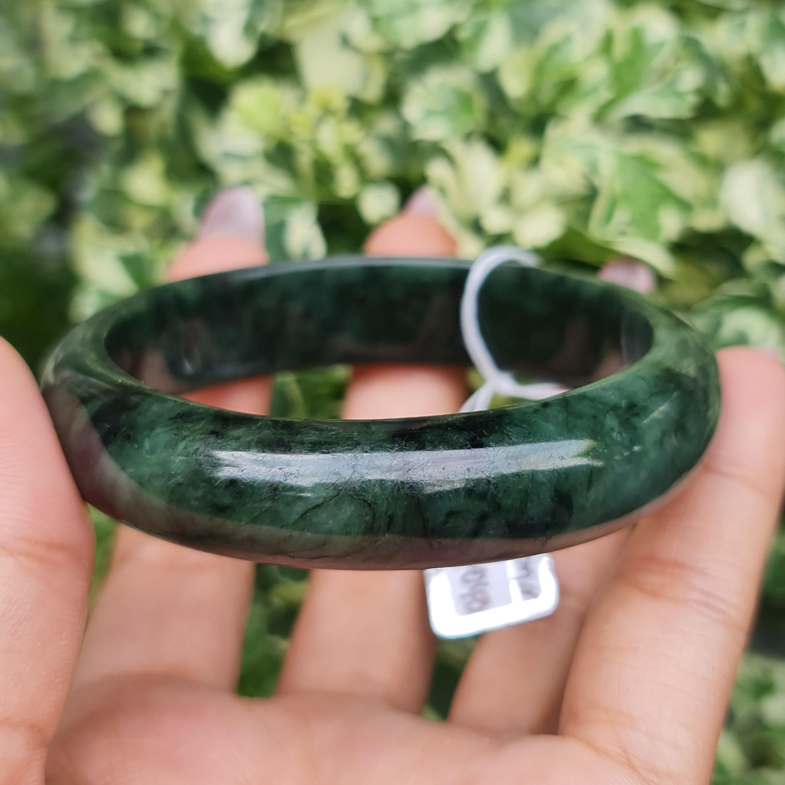 JB6804043 หยก พม่า แท้ Jade กำไลหยก 57.2 มม. (Jadeite bracelet) พม่า (Myanmar)