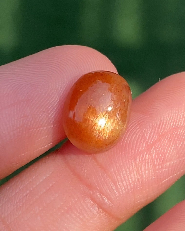 พลอย ซันสโตน Sunstone 5.73 กะรัต (Cts.) พลอยแท้ อัญมณีมงคลประจําวันเกิด เครื่องประดับพลอย