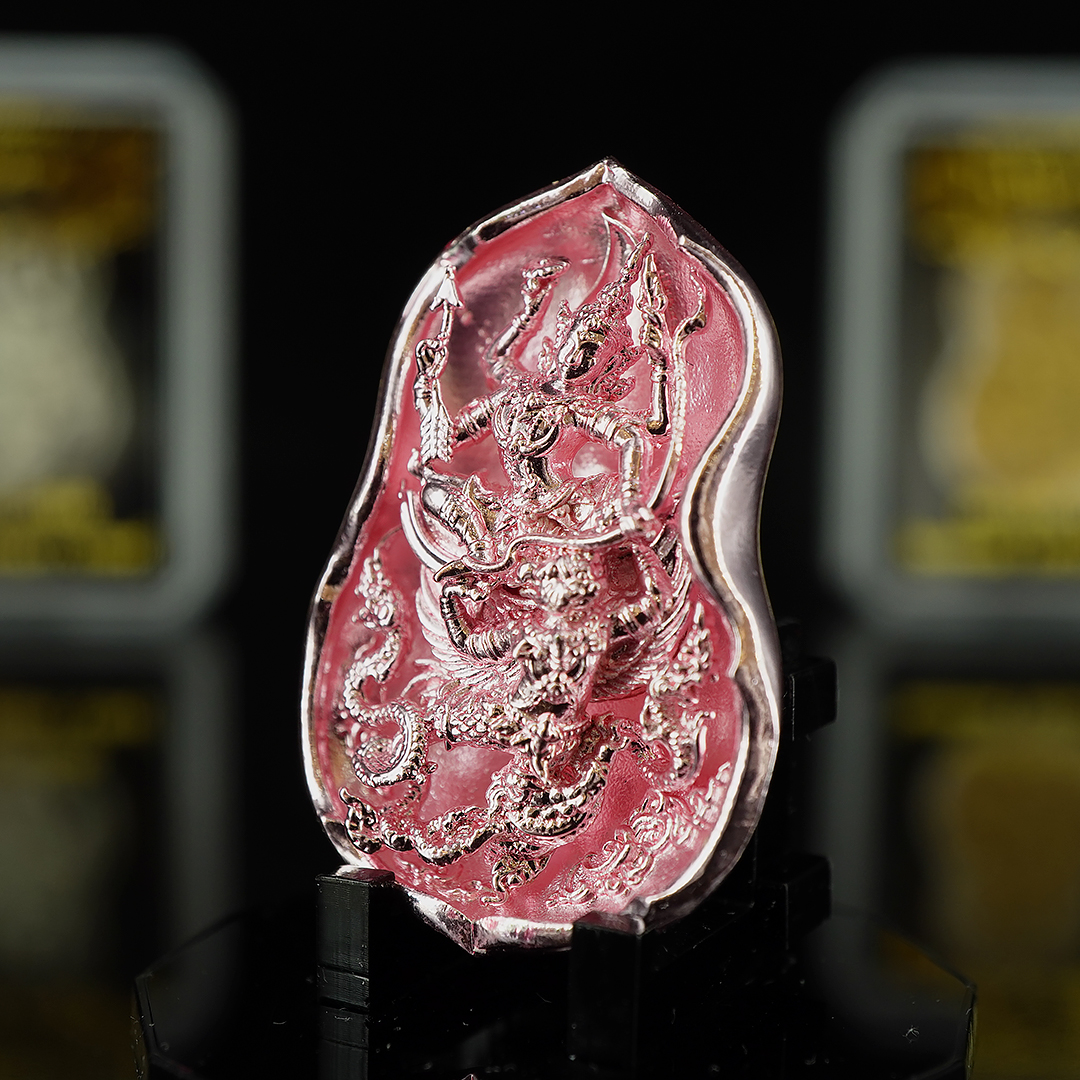 พระนารายณ์ทรงครุฑ รุ่นคลังเศรษฐี รายการที่ 5 เนื้อสัมฤทธิ์ชุบพิงค์โกลด์