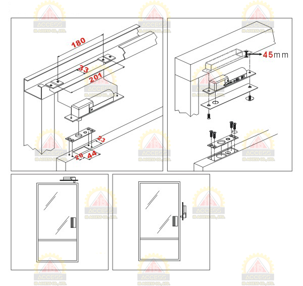 Drop Bolt ยี่ห้อ SOCA รุ่น SL-100B (Fail Safe)