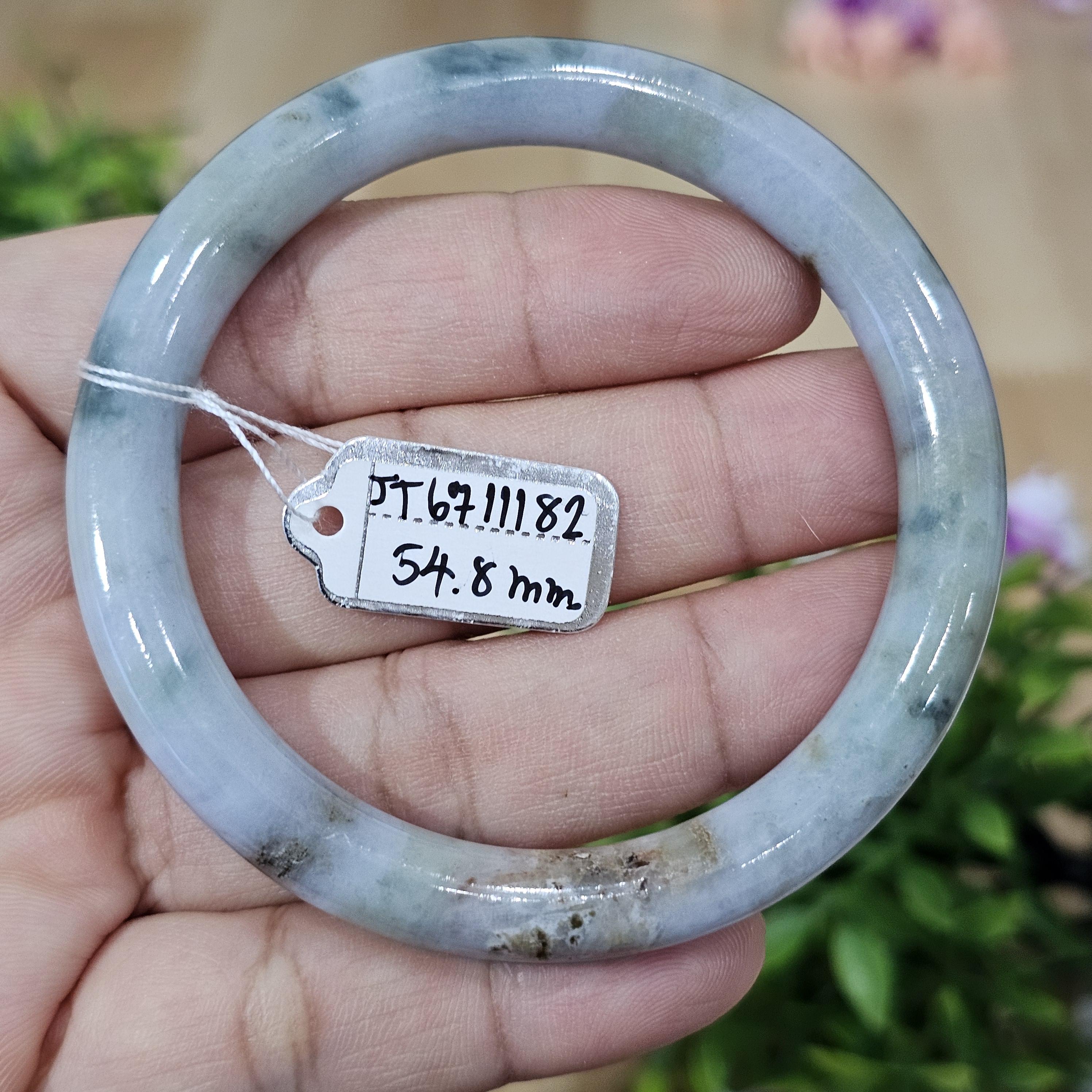 JT6711182 หยก พม่า แท้ Jade กำไลหยก 54.8 มม. (Jadeite bracelet) พม่า (Myanmar)