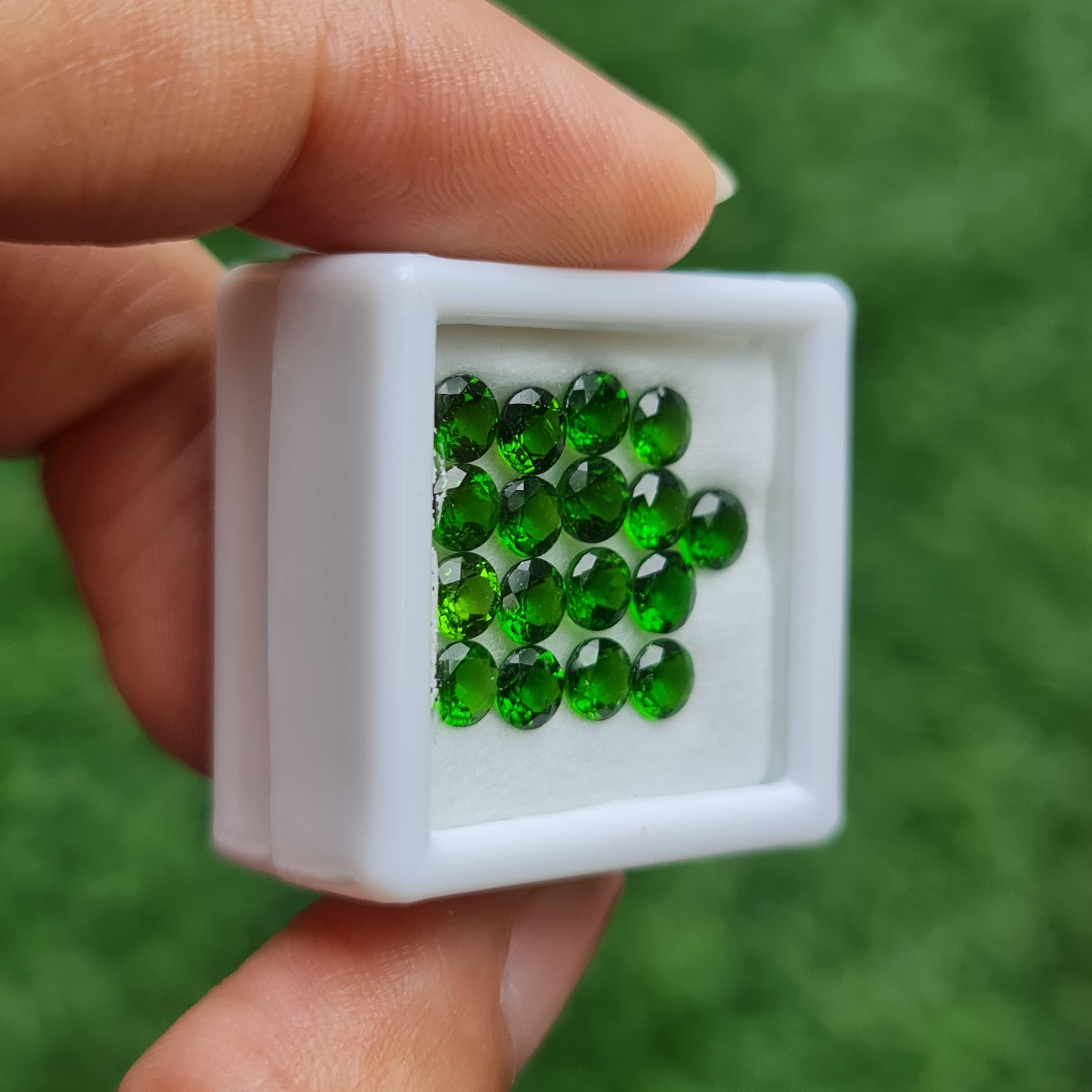 พลอย โครม ไดออพไซด์ Chrome Diopside 4.98 กะรัต (Cts.) 17 เม็ด พลอยแท้ อัญมณีมงคลประจําวันเกิด เครื่องประดับพลอย