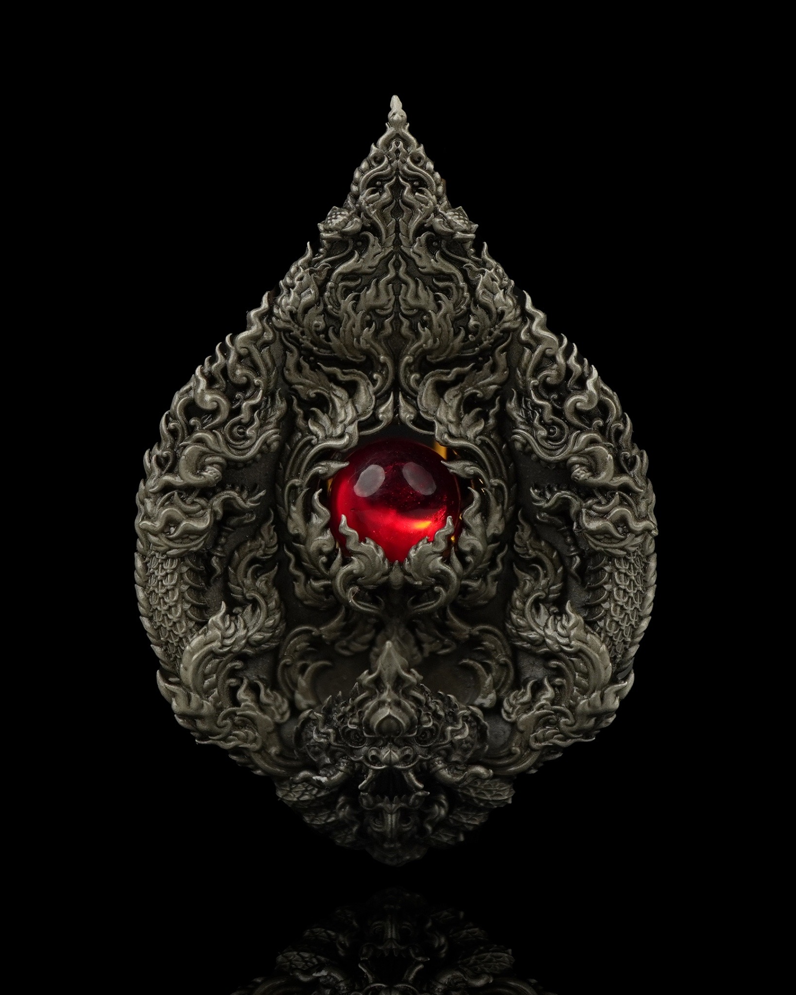 เหรียญมณีนาคราชแก้วบุญฤทธิ์ รหัส13 เนื้อไวท์บรอนซ์ซาติน