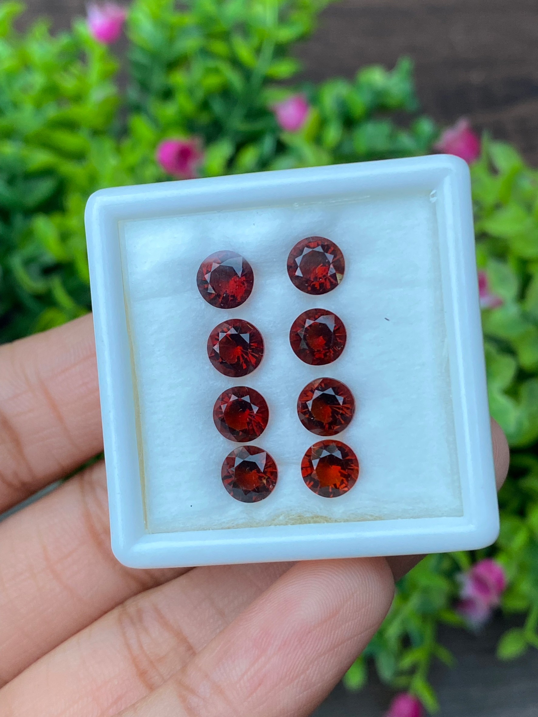 พลอย ซิทริน Citrine 6.01 กะรัต(Cts.) 8 เม็ด Pcs. พลอยแท้ อัญมณีมงคลประจําวันเกิด เครื่องประดับพลอย