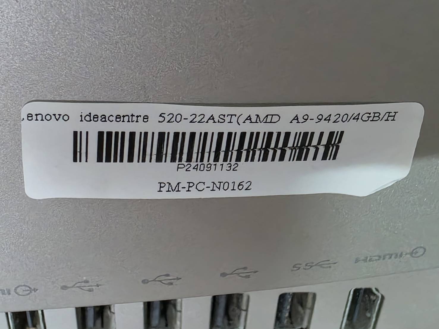 Lenovo ideacentre 520-22AST(AMD A9-9420/4GB/HDD 1TB)+Adapter จอไบท์จาง ๆ มากๆ