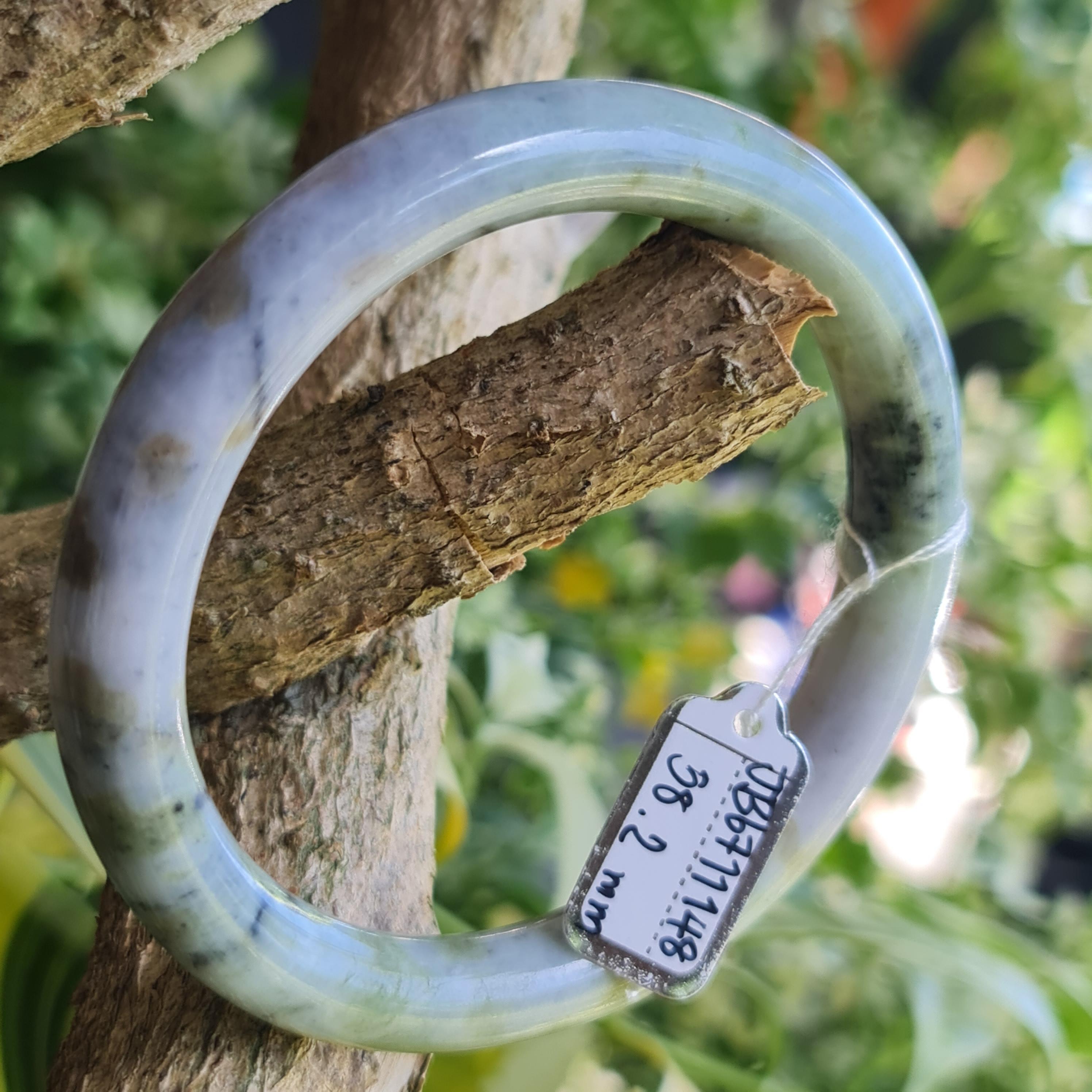 JB6711148 หยก พม่า แท้ Jade กำไลหยก 58.2 มม. (Jadeite bracelet) พม่า (Myanmar)