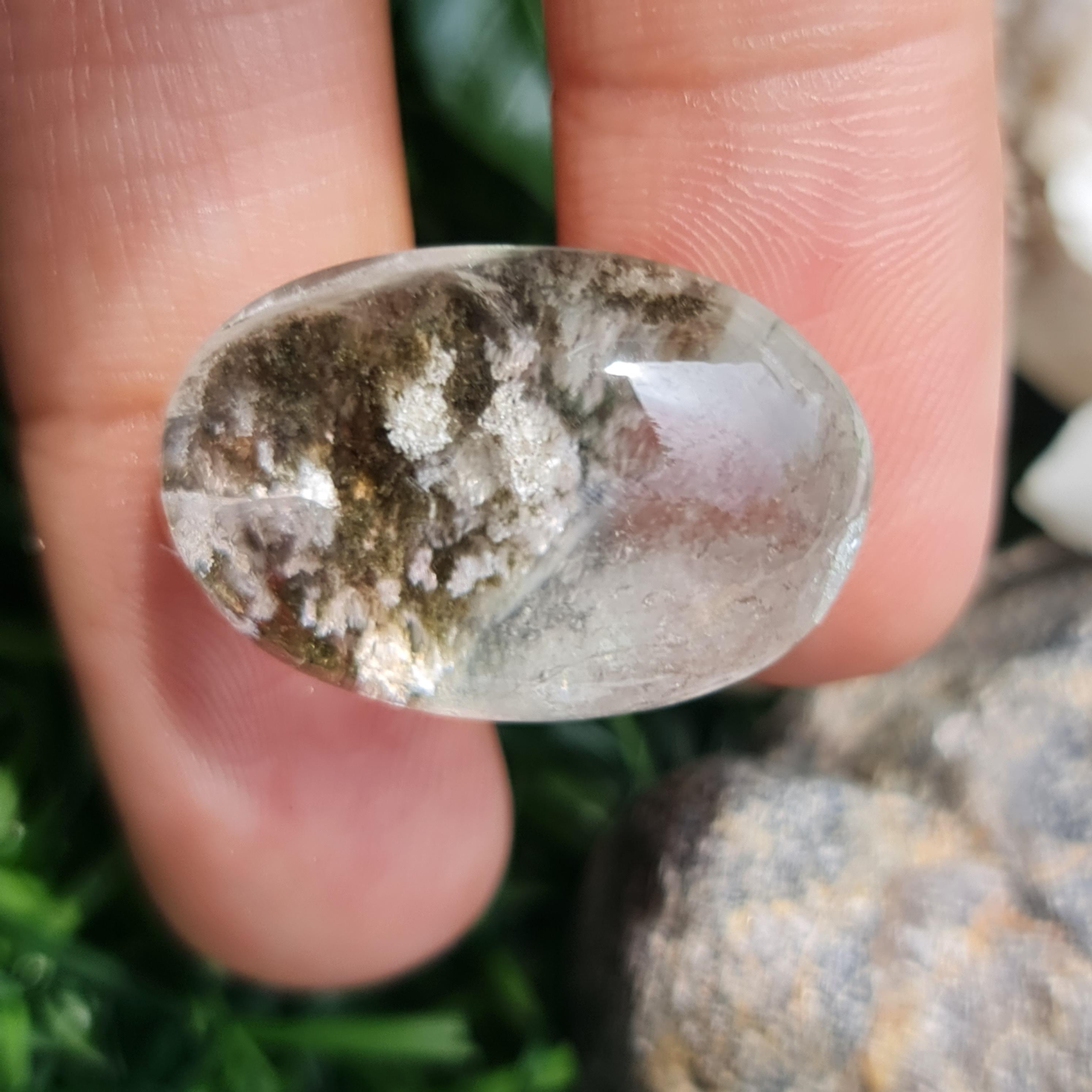 โป่งข่าม ควอตซ์ Rutilated Quartz 34.23 กะรัต Cts. พลอยแท้ อัญมณีมงคลประจําวันเกิด เครื่องประดับพลอย
