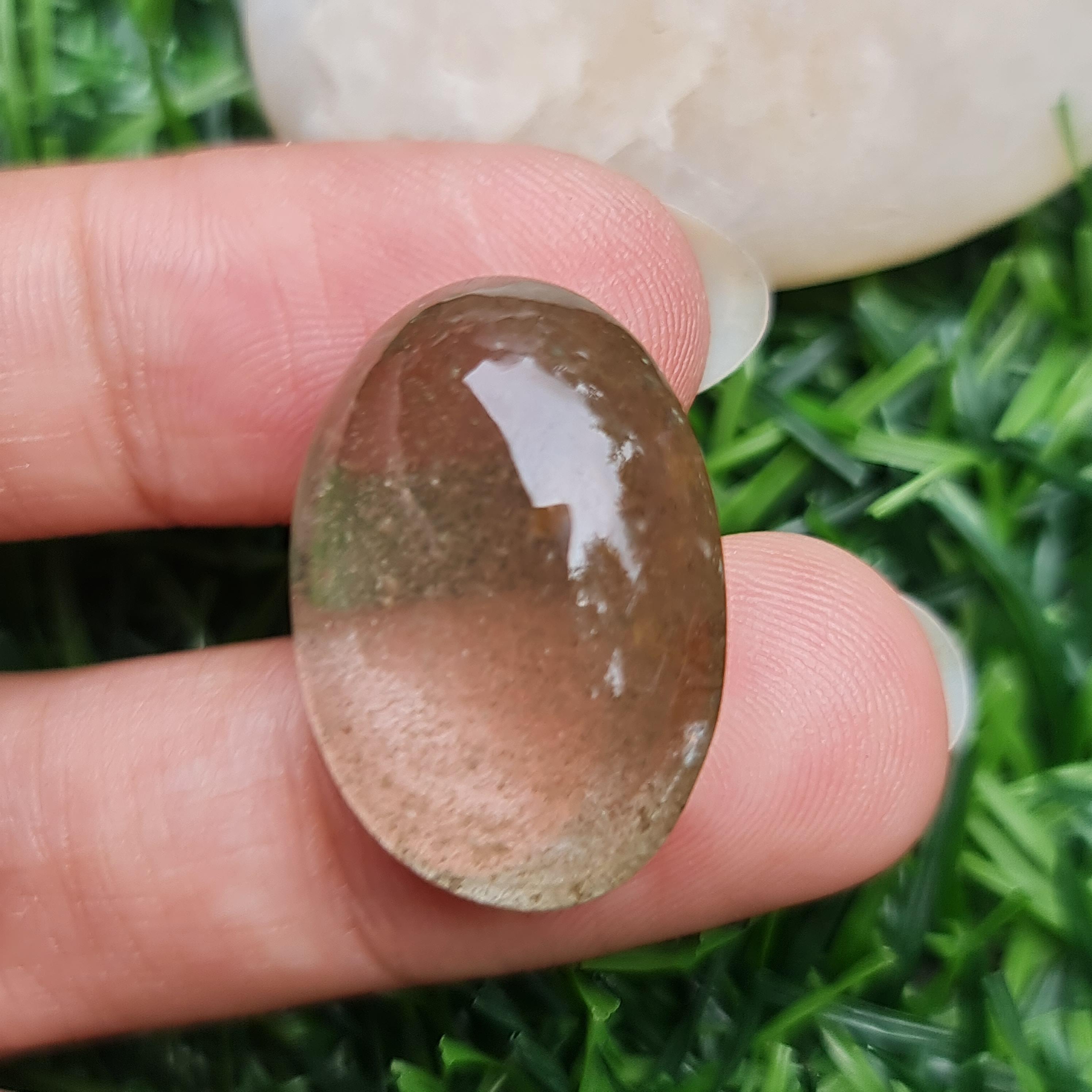 โป่งข่าม ควอตซ์ Rutilated Quartz 32.49 กะรัต Cts. พลอยแท้ อัญมณีมงคลประจําวันเกิด เครื่องประดับพลอย