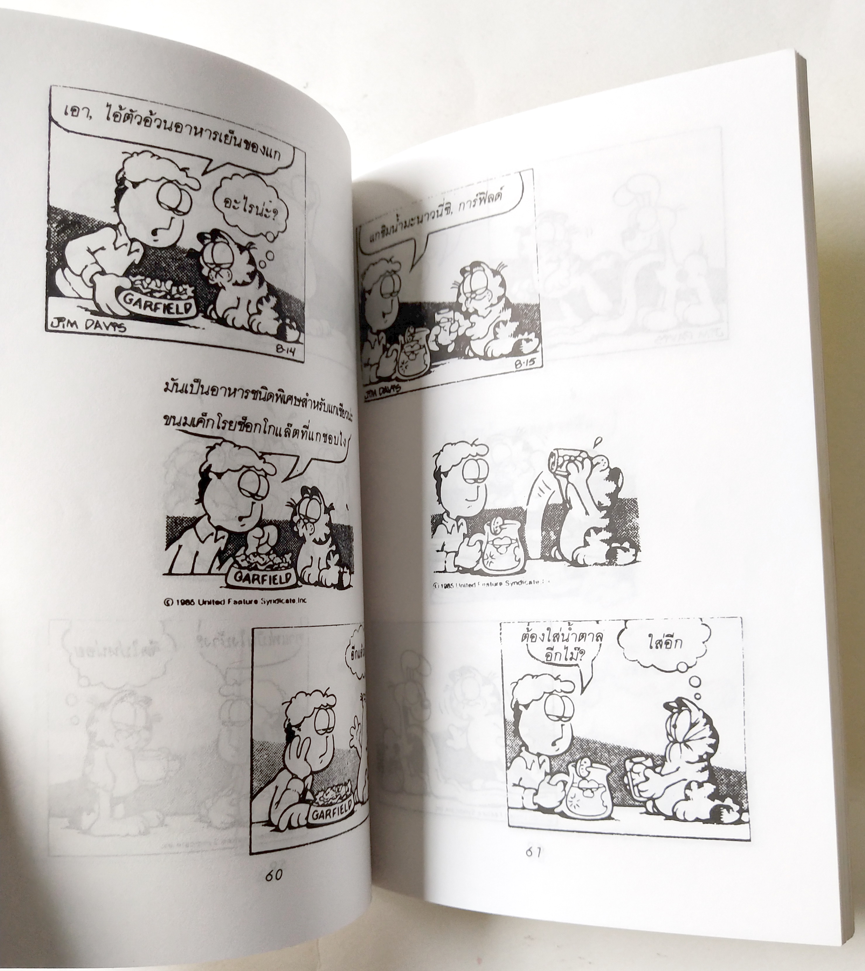 หนังสือการ์ตูน สำนักพิมพ์เรจีนา ,การ์ฟิลด์ Garfield เฮไหนเรานั้นเฮกัน โดย จิม เดวิส, ต๊อกแต๊ก แปลและเรียบเรียง พิมพ์รวมเล่ม กันยายน 2534
