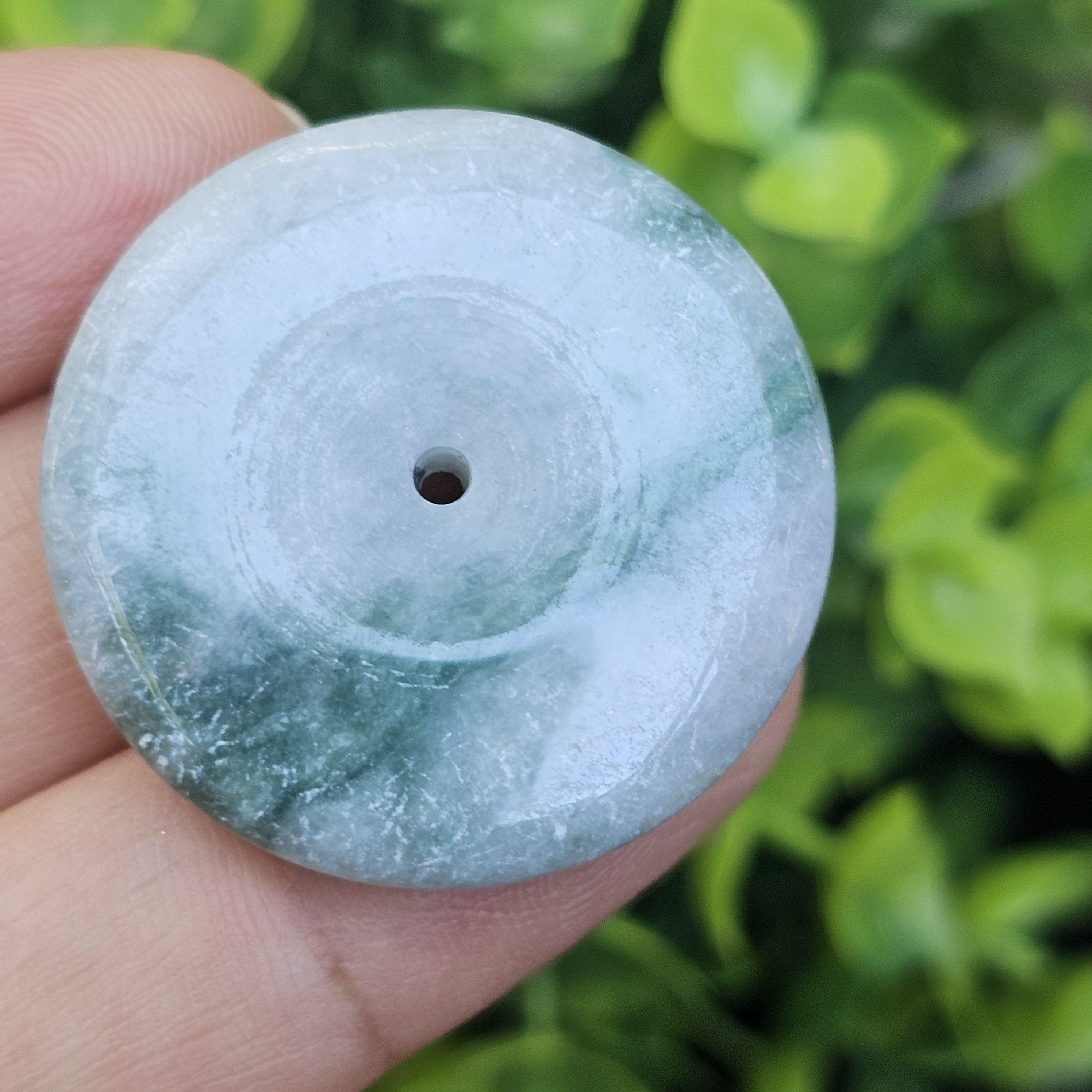หยก พม่า แท้ Jade จี้โดนัทหยก (Bi-dise jadeite) พม่า (Myanmar) 71.53 กะรัต (Cts.)