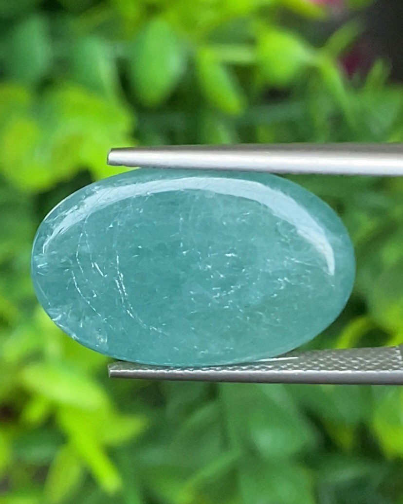พลอย แกรนดิเดียร์ไรท์ Grandidierite 16.85 กะรัต (Cts.) พร้อมใบเซอร์ พลอยแท้ อัญมณีมงคลประจําวันเกิด เครื่องประดับพลอย