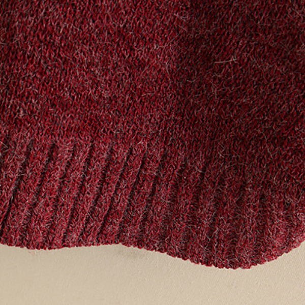 เสื้อไหมพรมตัวยาว ปักลายช้าง แต่งกระเป๋าคู่ (11655LM)