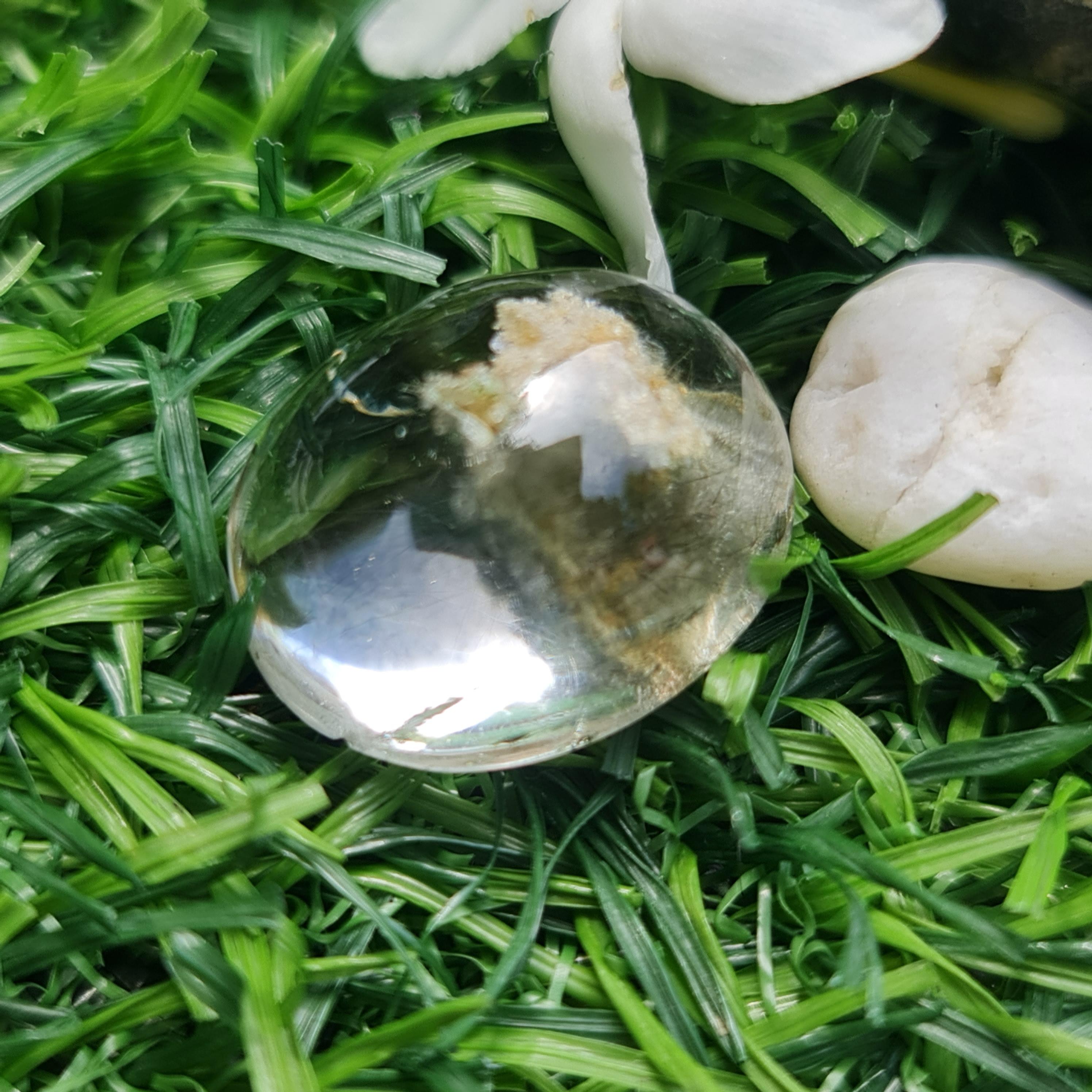 โป่งข่าม ควอตซ์ Rutilated Quartz 27.62 กะรัต Cts. พลอยแท้ อัญมณีมงคลประจําวันเกิด เครื่องประดับพลอย