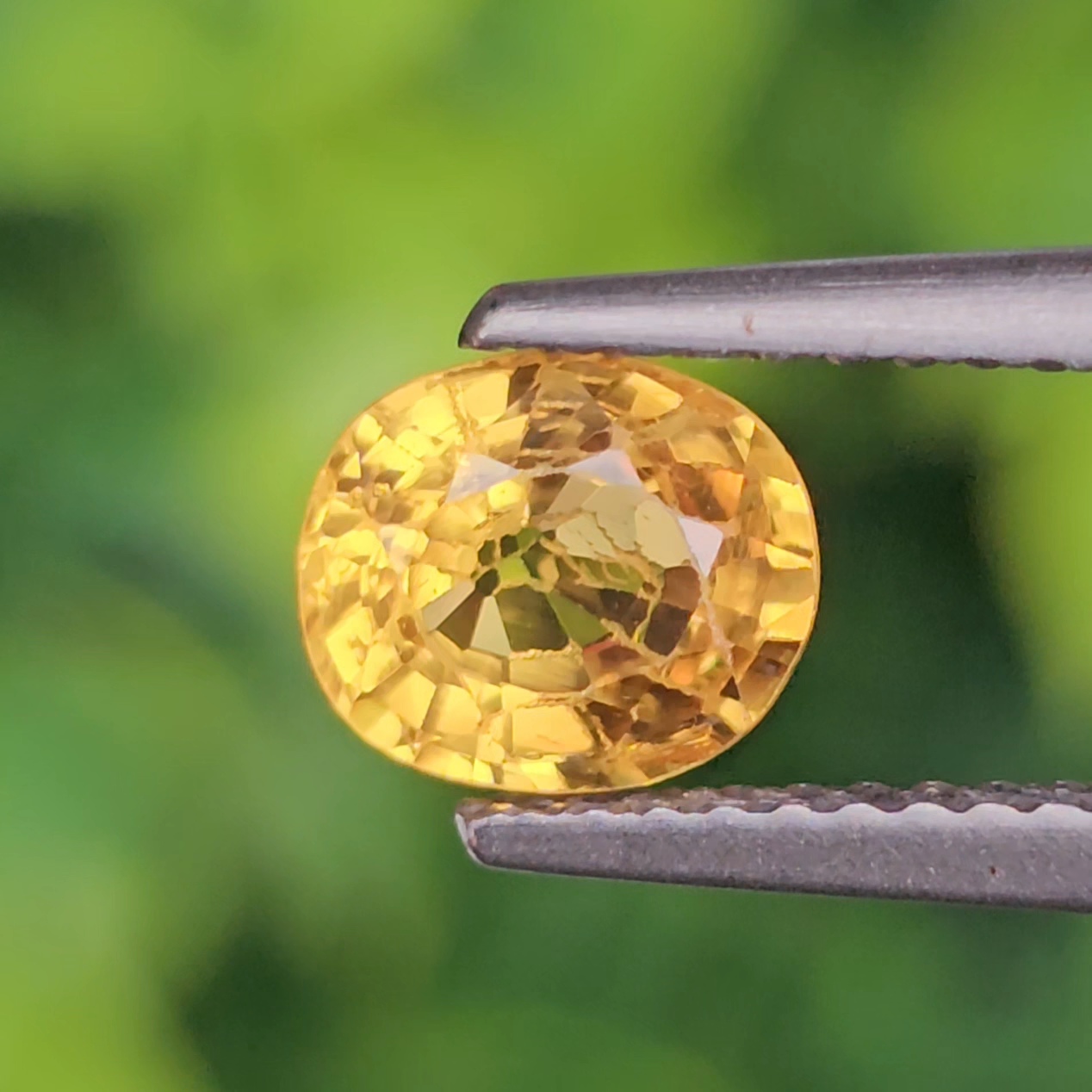 พลอย บุษราคัม yellow sapphire 1.33 กะรัต (Cts.) พลอยแท้ อัญมณีมงคลประจําวันเกิด เครื่องประดับพลอย