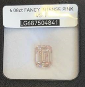 เพชร CVD Diamond 6.08 กะรัต ชมพูเข้ม FANCY INTENSE PINK VS2 พร้อมใบเซอร์ IGI LG687504841