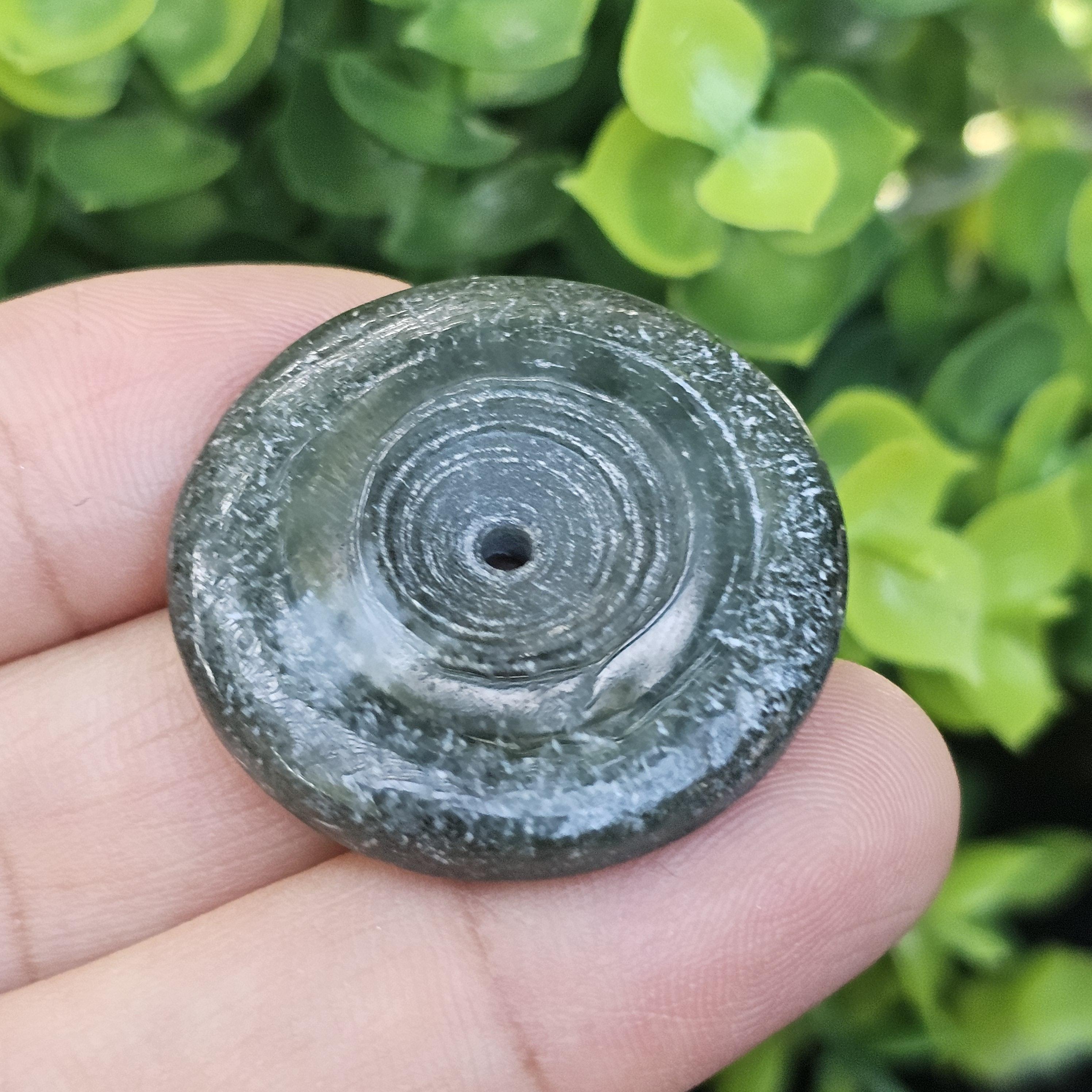 หยก พม่า แท้ Jade จี้โดนัทหยก (Bi-dise jadeite) พม่า (Myanmar) 62.44 กะรัต (Cts.)
