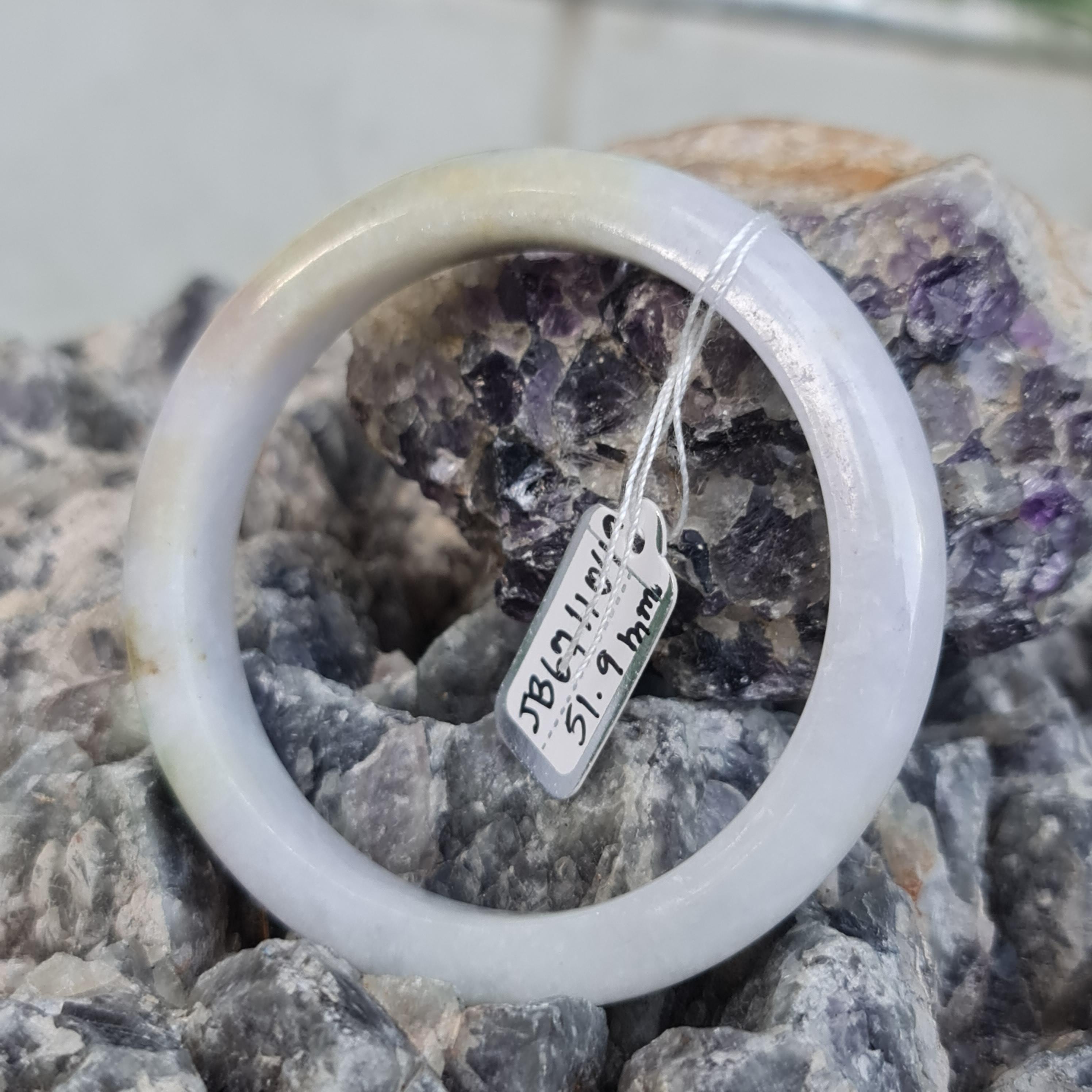 JB6711049 หยก พม่า แท้ Jade กำไลหยก 51.9 มม. (Jadeite bracelet) พม่า (Myanmar)