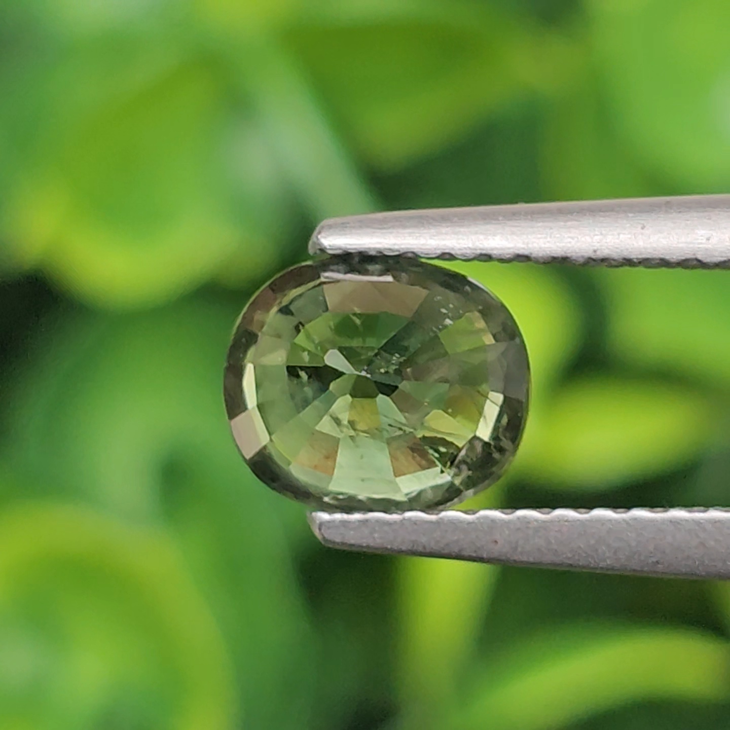 พลอย เขียวส่อง Green Sapphire 1.63 กะรัต (Cts.) พลอยแท้ อัญมณีมงคลประจําวันเกิด เครื่องประดับพลอย