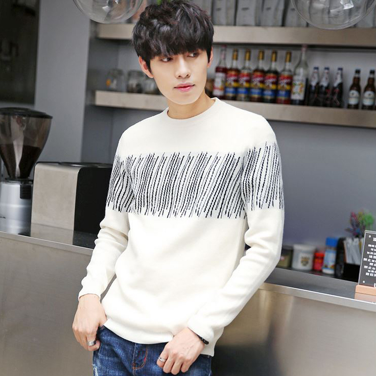 เสื้อสเวตเตอร์ไหมพรมนิตติ้งกันหนาว แฟชั่นผู้ชาย (10140MM)