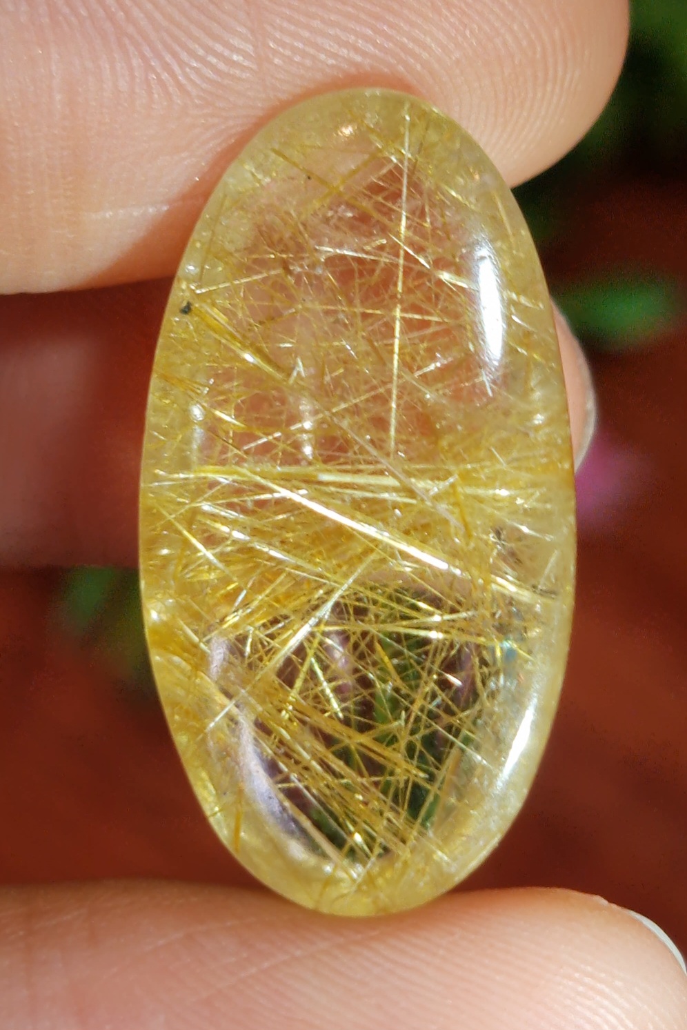 ไหมทอง ควอตซ์ Golden Rutilated Quartz 26.08 กะรัต Cts.พลอยแท้ อัญมณีมงคลประจําวันเกิด เครื่องประดับพลอย