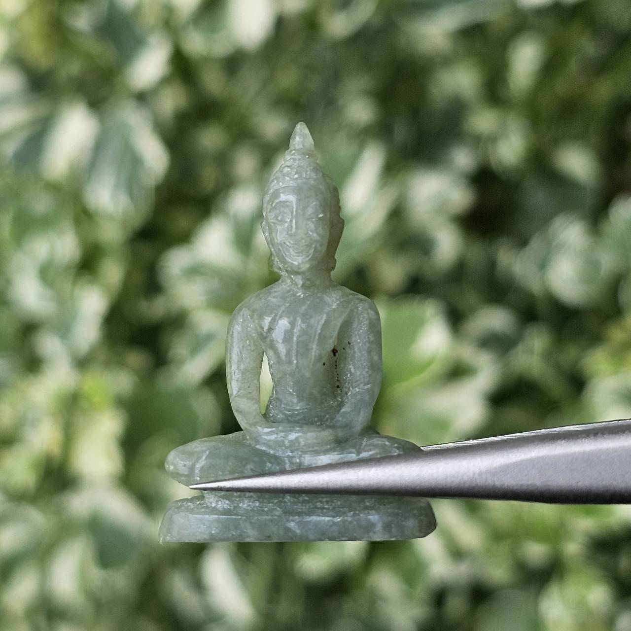 หยก แกะสลัก รูป พระ (Burmese jadeite) 19.31 กะรัต (cts.) หยก พม่า แท้