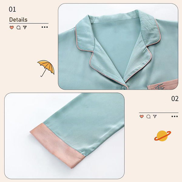 🚩พร้อมส่ง🚩ชุดนอนผ้าซาติน Silk Satin ผ้าไหมซาตินเกรดพรีเมี่ยม ผ้านุ่มลื่นละมุนผิว ใส่สบายไม่ร้อน (CT115)