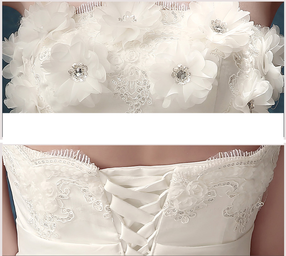 ชุดแต่งงาน เกาะอก หน้าสั้นหลังยาว