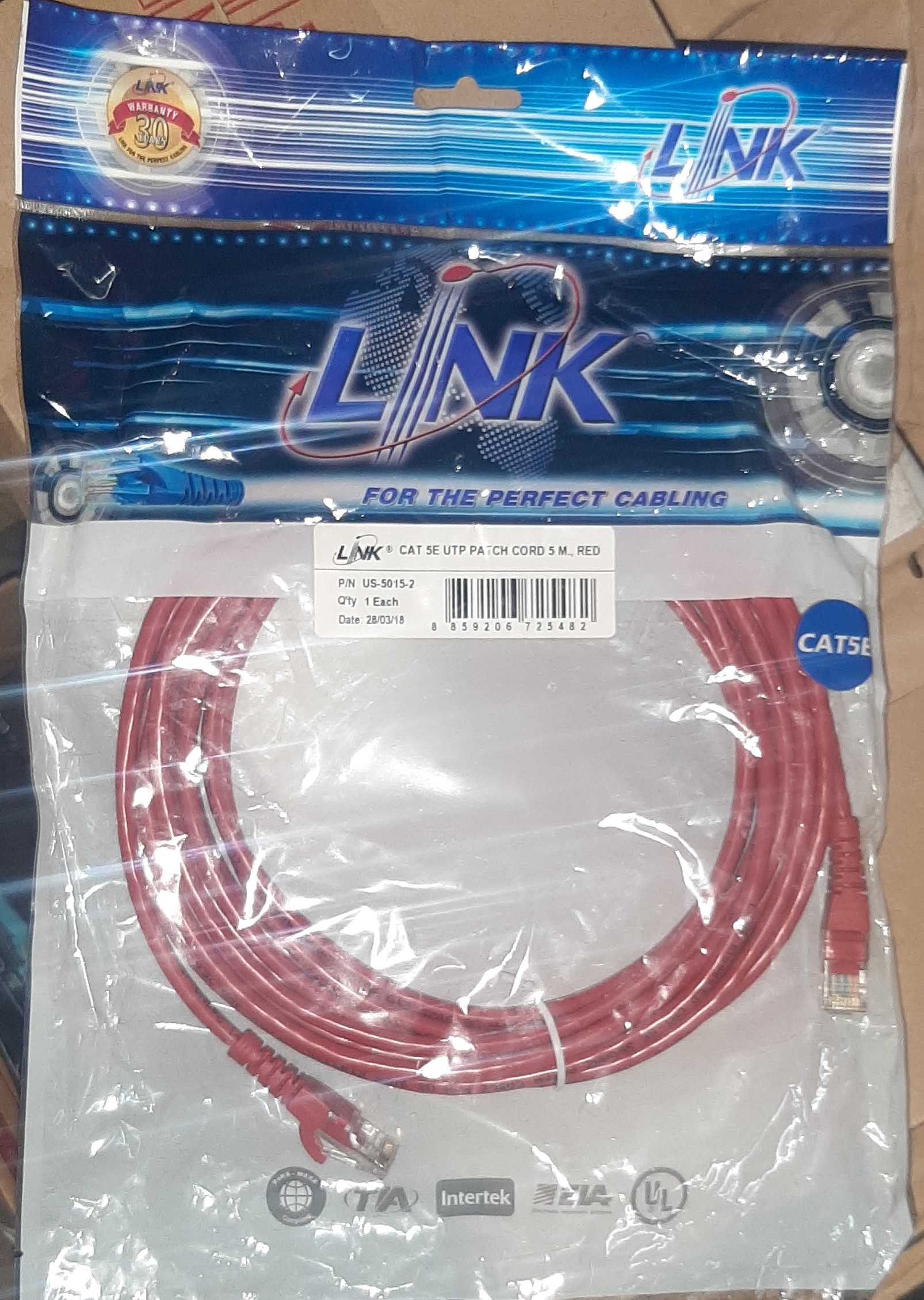Link Cate5E UTP Patch US-5010-2 (ใหม่)