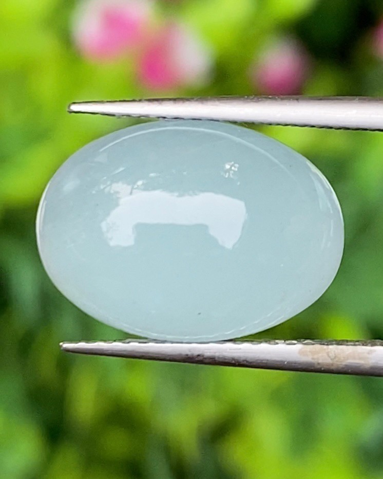 พลอย อความารีน Aquamarine 5.89 กะรัต (Cts.) พลอยแท้ อัญมณีมงคลประจําวันเกิด เครื่องประดับพลอย