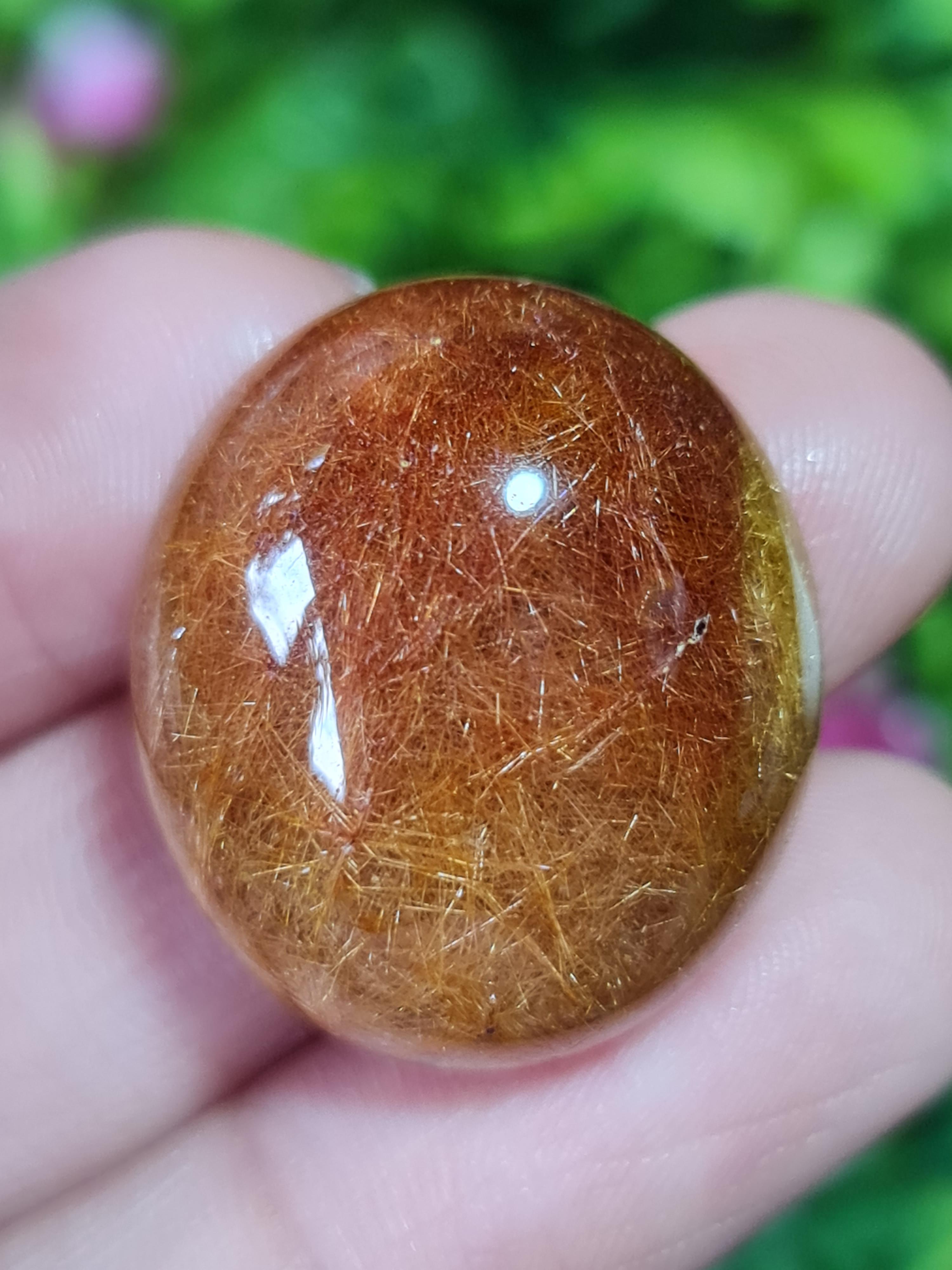 ไหมทอง ควอตซ์ Golden Rutilated Quartz 41.04 กะรัต Cts.พลอยแท้ อัญมณีมงคลประจําวันเกิด เครื่องประดับพลอย