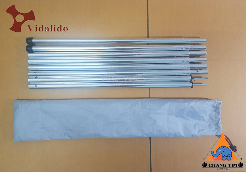 เสาฟลายชีท Vidalido แบบถอดประกอบ (สีเงิน)