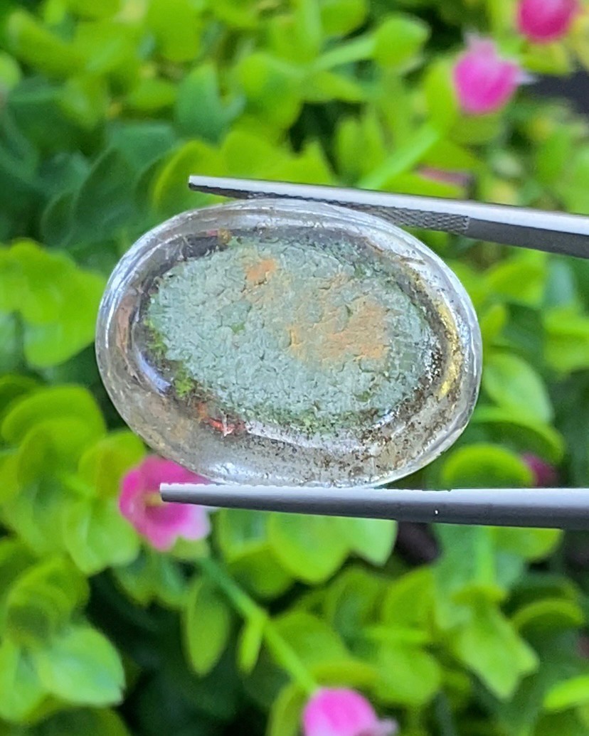 โป่งข่าม ควอตซ์ Rutilated Quartz 47.98 กะรัต Cts. พลอยแท้ อัญมณีมงคลประจําวันเกิด เครื่องประดับพลอย