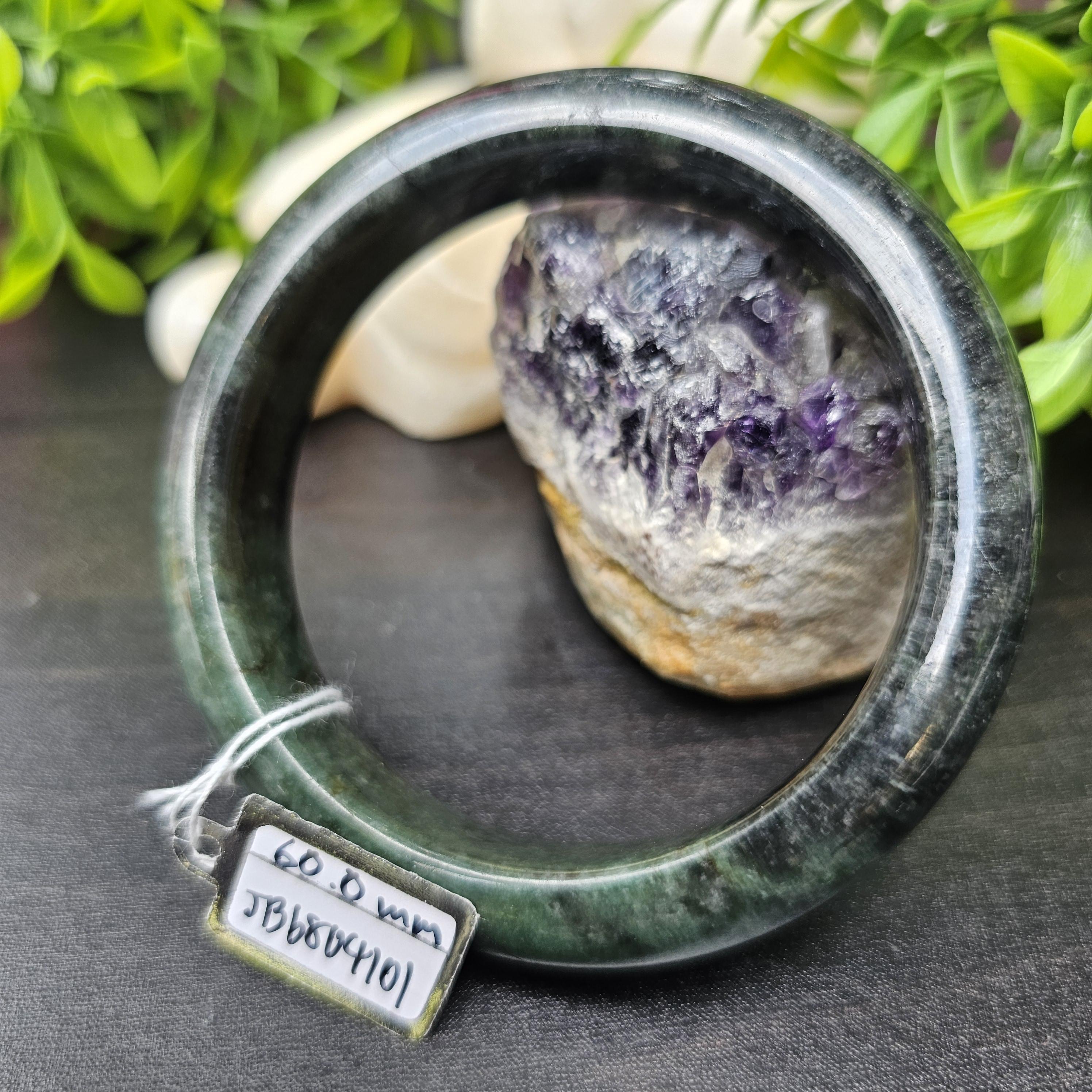 JB68041096 หยก พม่า แท้ Jade กำไลหยก 62.2 มม. (Jadeite bracelet) พม่า (Myanmar)