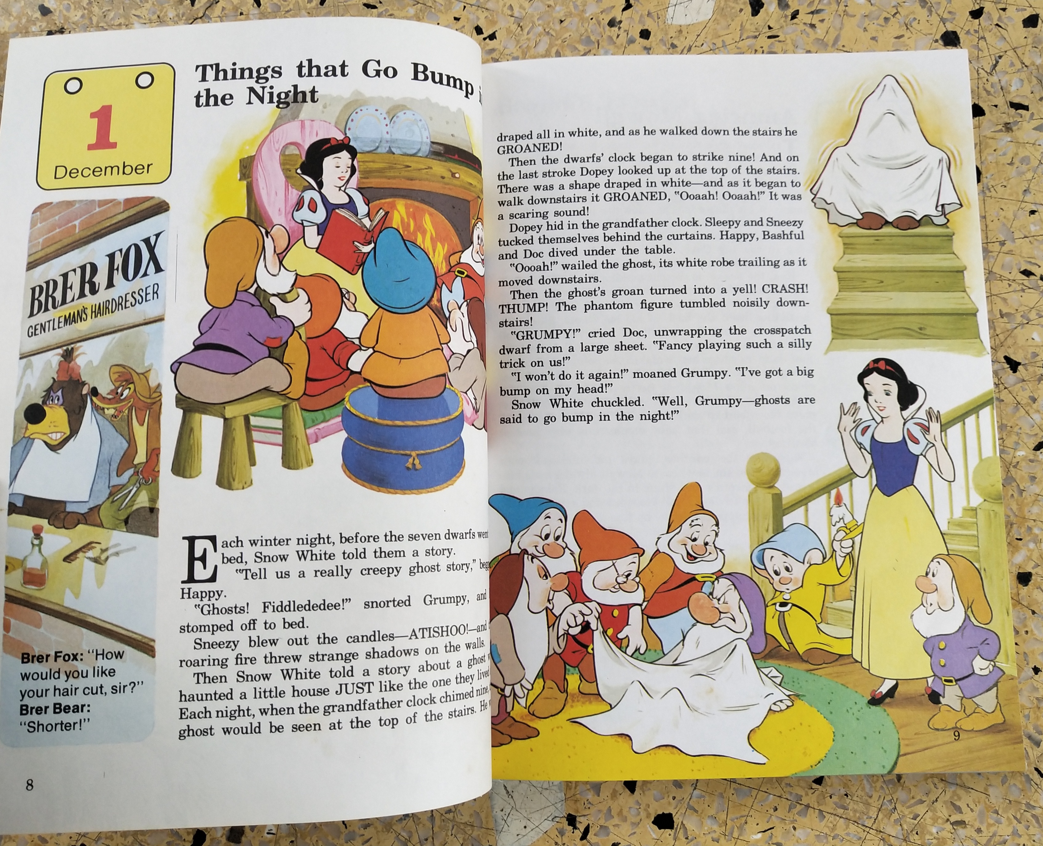 หนังสือภาพการ์ตูนดิสนีย์น่ารัก **หนังสิอเก่า มีตำหนิ โปรดตรวจสอบทุกภาพ ปกแข็ง ฉบับภาษาอังกฤษ เล่าเรื่องราวของทุกวันในฤดูหนาว ผ่านตัวการ์ตูนจากดิสนีย์ Story a Day for every day of the year ,Winter