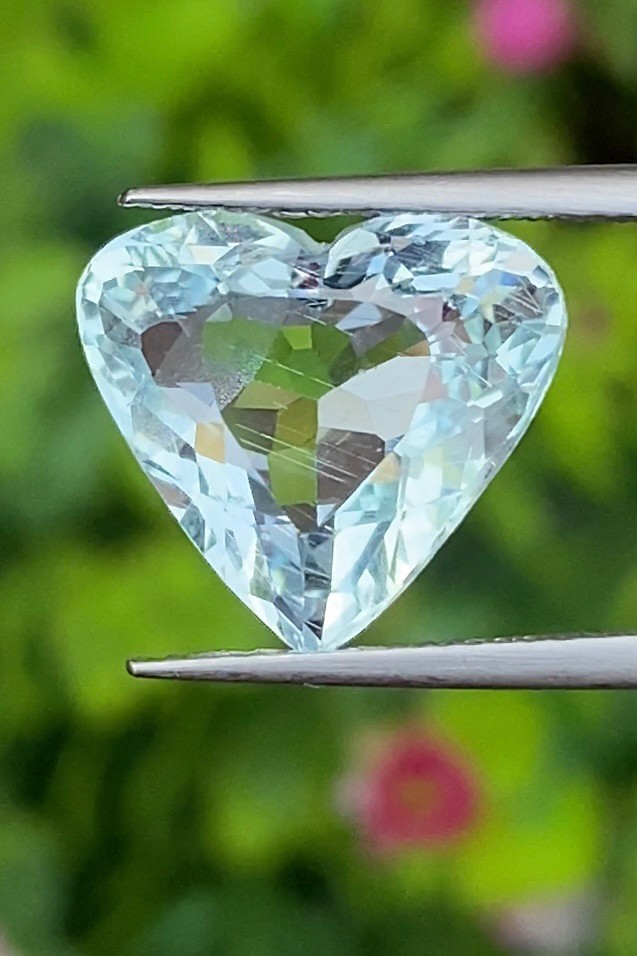 พลอย อความารีน Aquamarine 5.00 กะรัต (Cts.) พลอยแท้ อัญมณีมงคลประจําวันเกิด เครื่องประดับพลอย