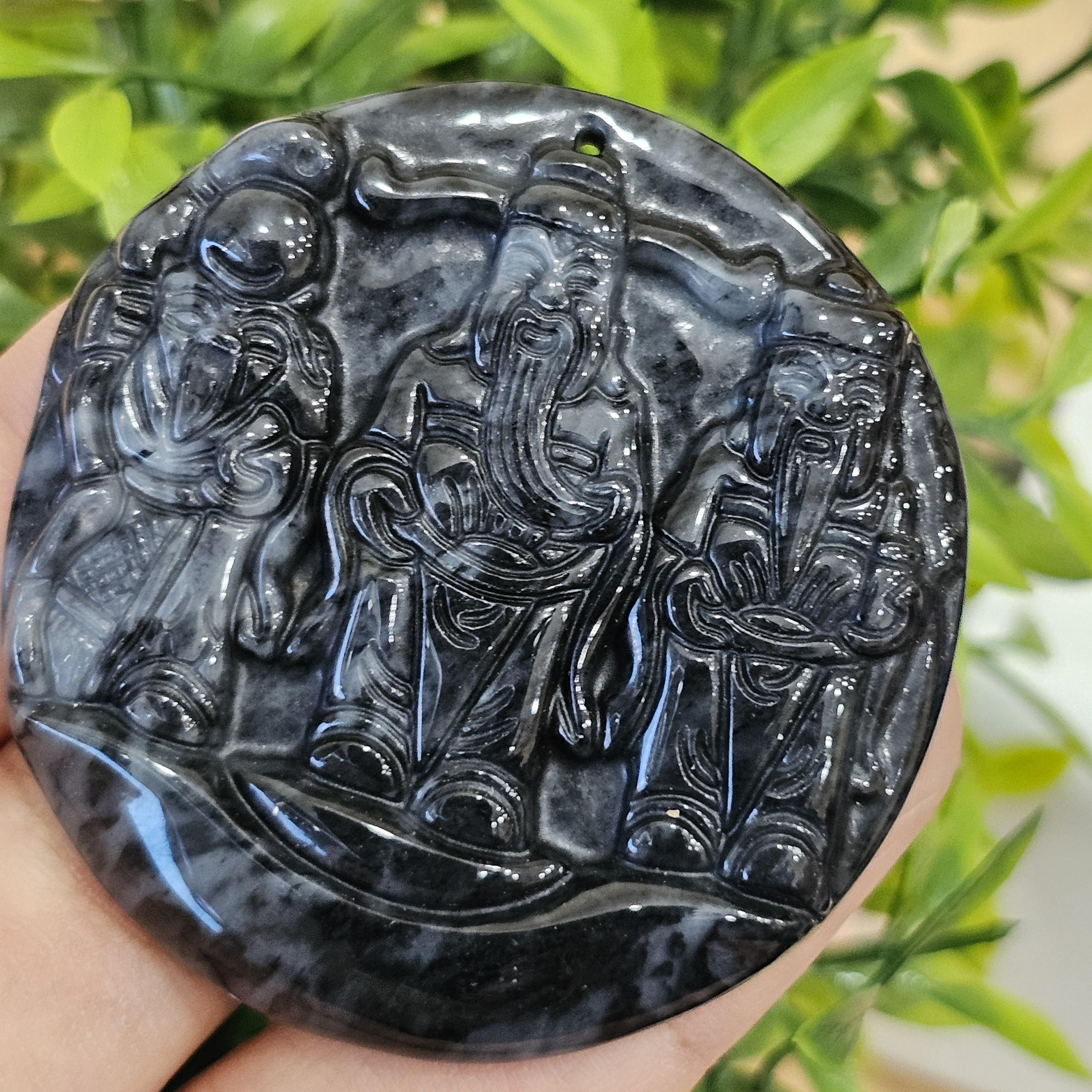 หยก พม่า แท้ Jade จี้หยก (jadeite) แกะสลักปี่เซียะ 138.62 กะรัต (Cts.) ดิบ ไม่ผ่านการปรับปรุง (Type A) พม่า (Myanmar)