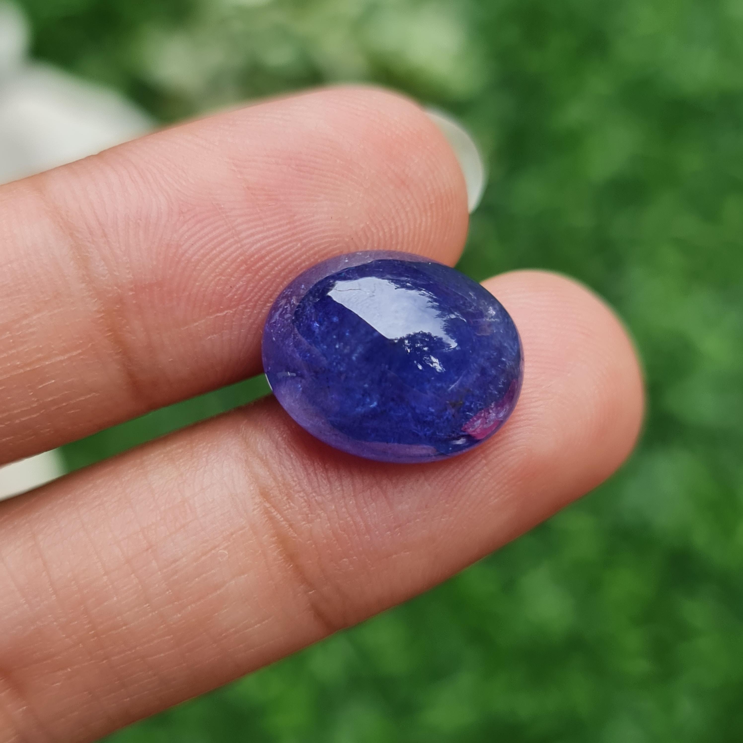 พลอย แทนซาไนท์ Tanzanite 13.59 กะรัต (Cts.) พลอยแท้ อัญมณีมงคลประจําวันเกิด เครื่องประดับพลอย