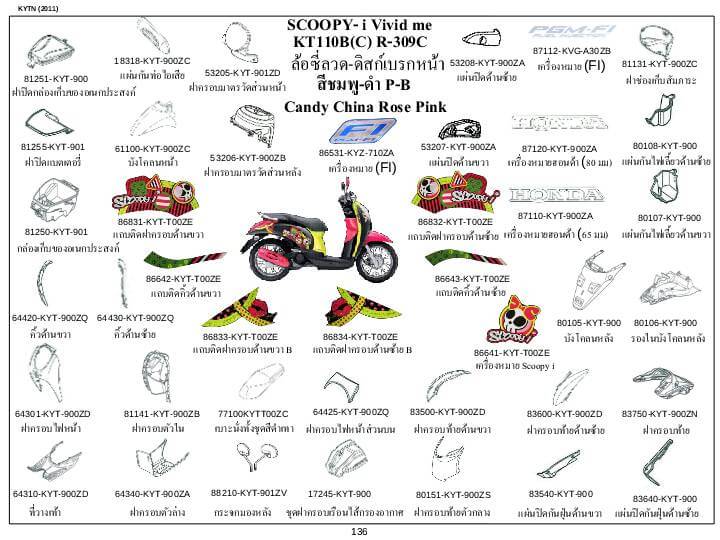 ชุดพลาสติกและเฟรมสี สกุ๊บปี้110ไอปี11