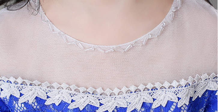 Pre-order ชุดราตรีเด็ก ชุดออกงาน ชุดกระโปรง แขนสั้น ผ้าลูกไม้ทั้งตัว มีซิปหลัง