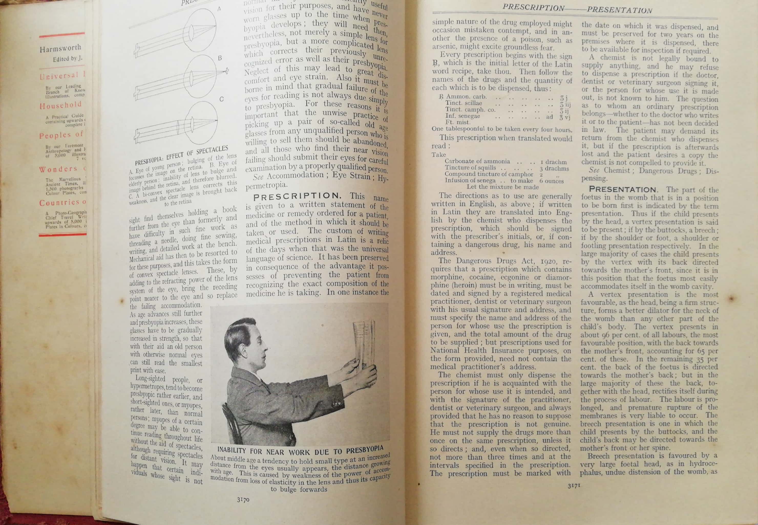 นิตยสารทางการแพทย์เก่า ฉบับภาษาอังกฤษ HARMSWORTH'S HOME DOCTOR& ENCYCLOPEDIA OF GOOD HEALTH**หนังสือเก่ามีตำหนิตามภาพ