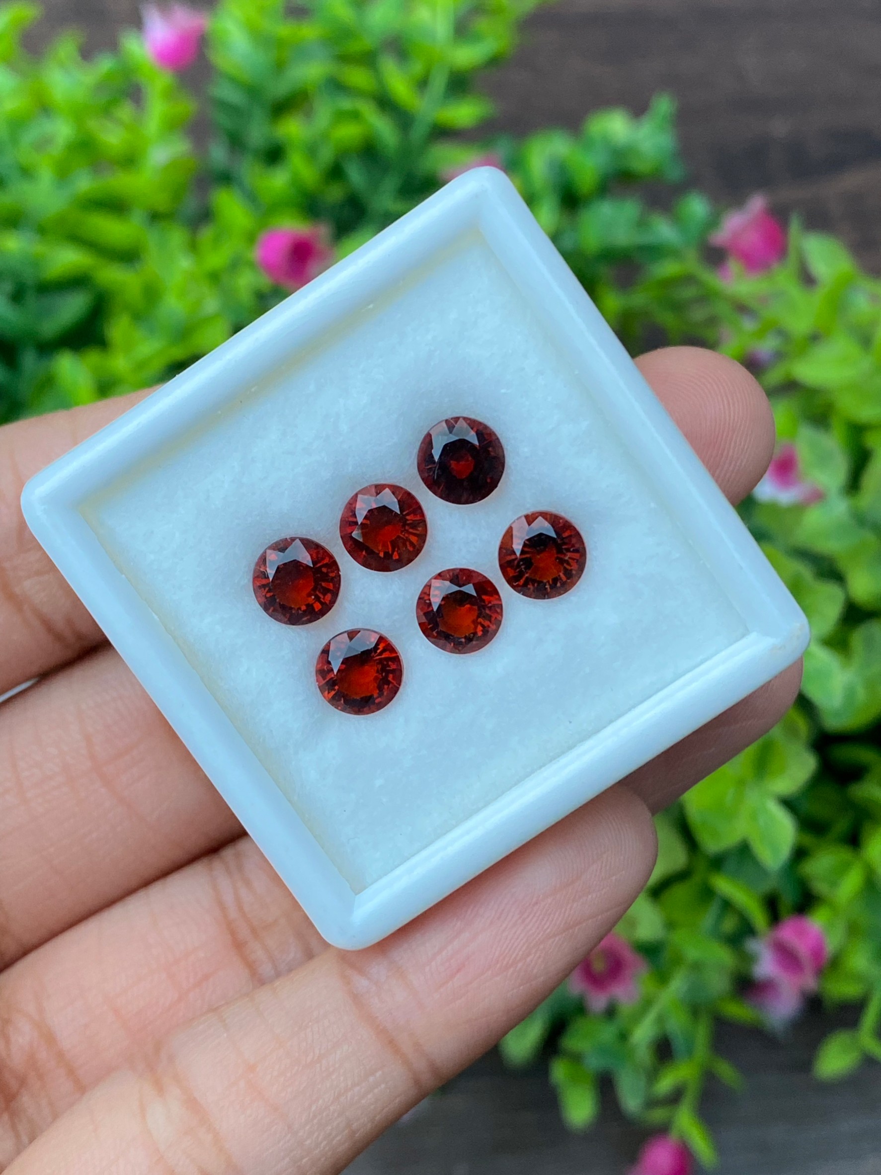 พลอย ซิทริน Citrine 4.87 กะรัต(Cts.) 6 เม็ด Pcs. พลอยแท้ อัญมณีมงคลประจําวันเกิด เครื่องประดับพลอย