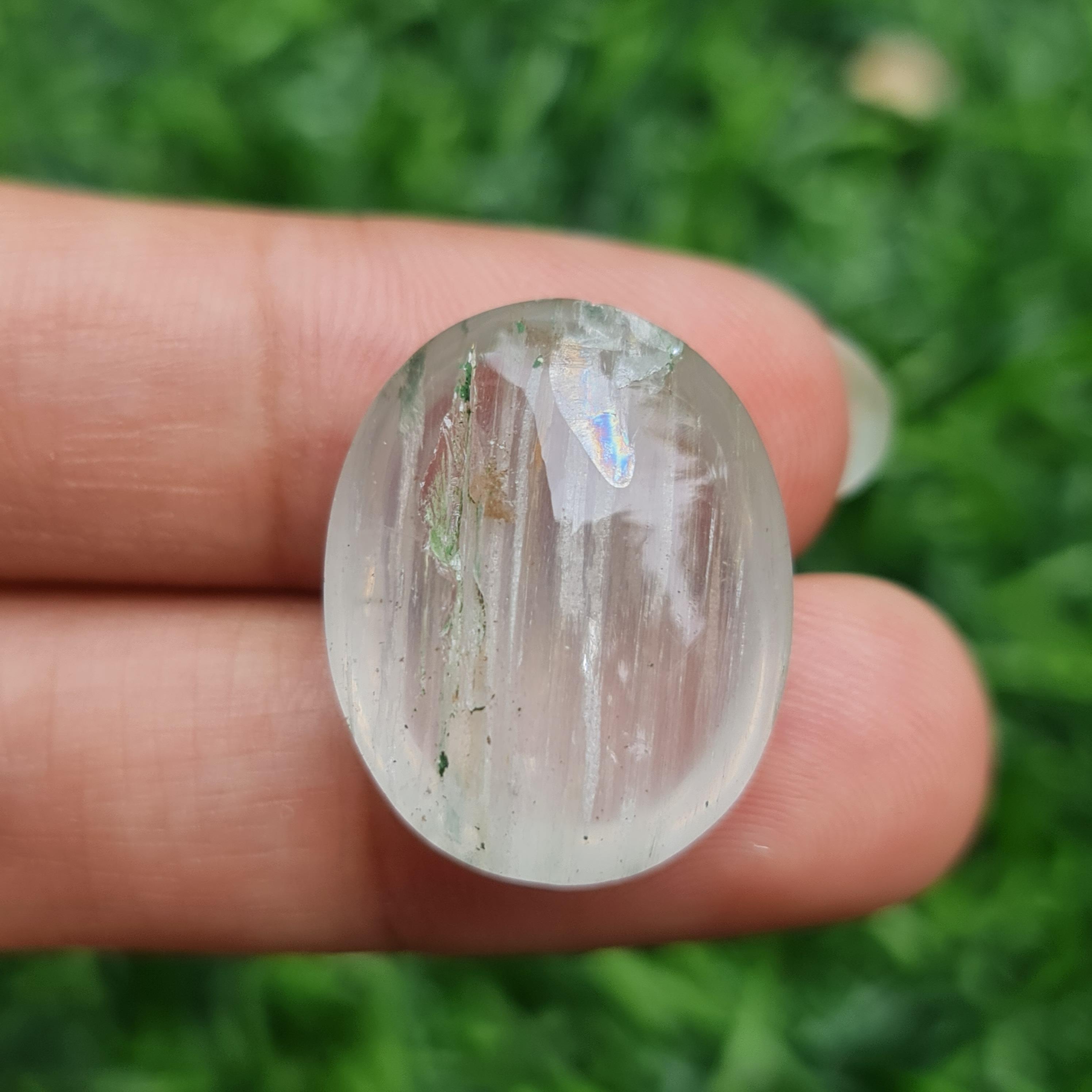 โป่งข่าม ควอตซ์ Rutilated Quartz 27.49 กะรัต Cts. พลอยแท้ อัญมณีมงคลประจําวันเกิด เครื่องประดับพลอย